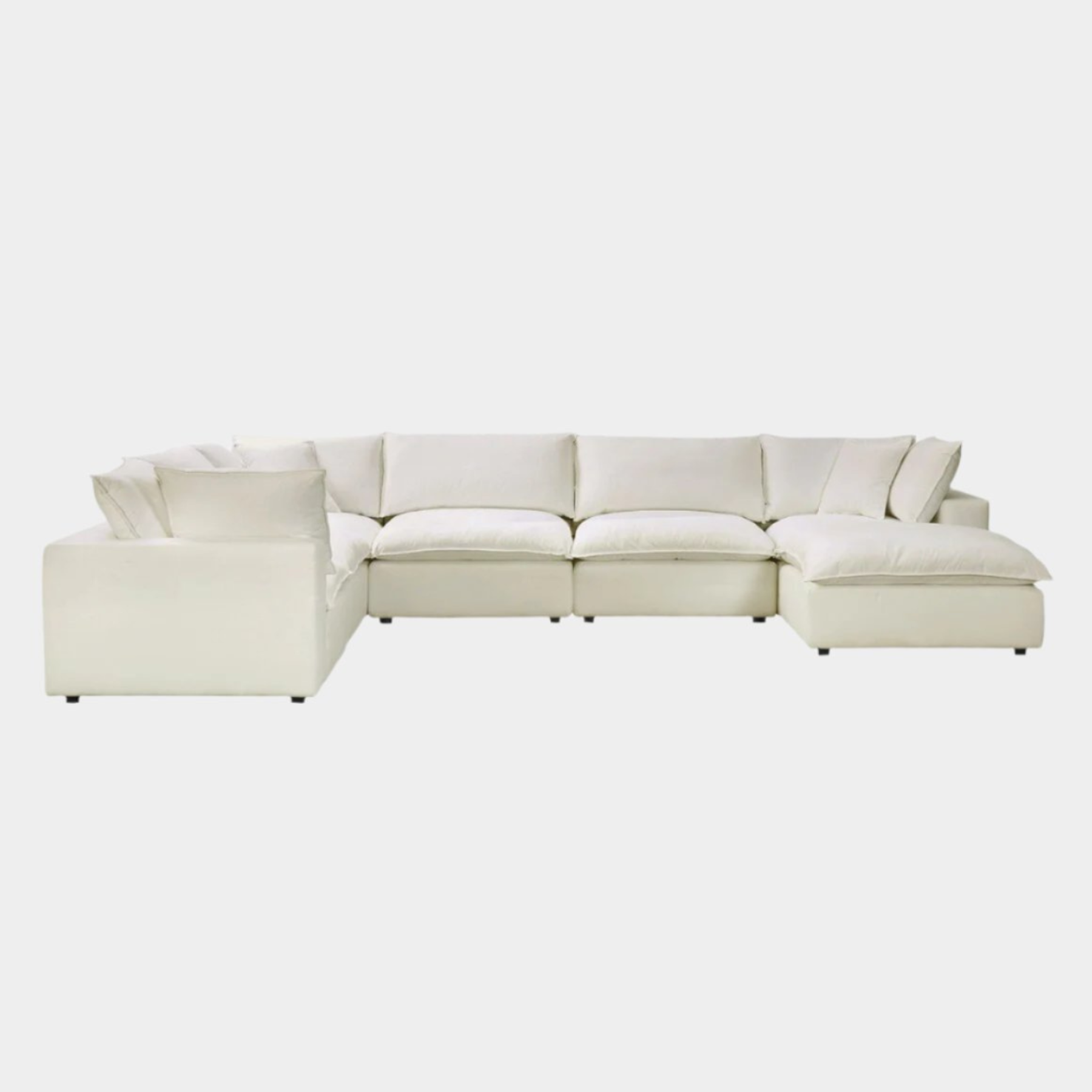 Cali Natural Performance Fabric Modular Large Chaise Sectional