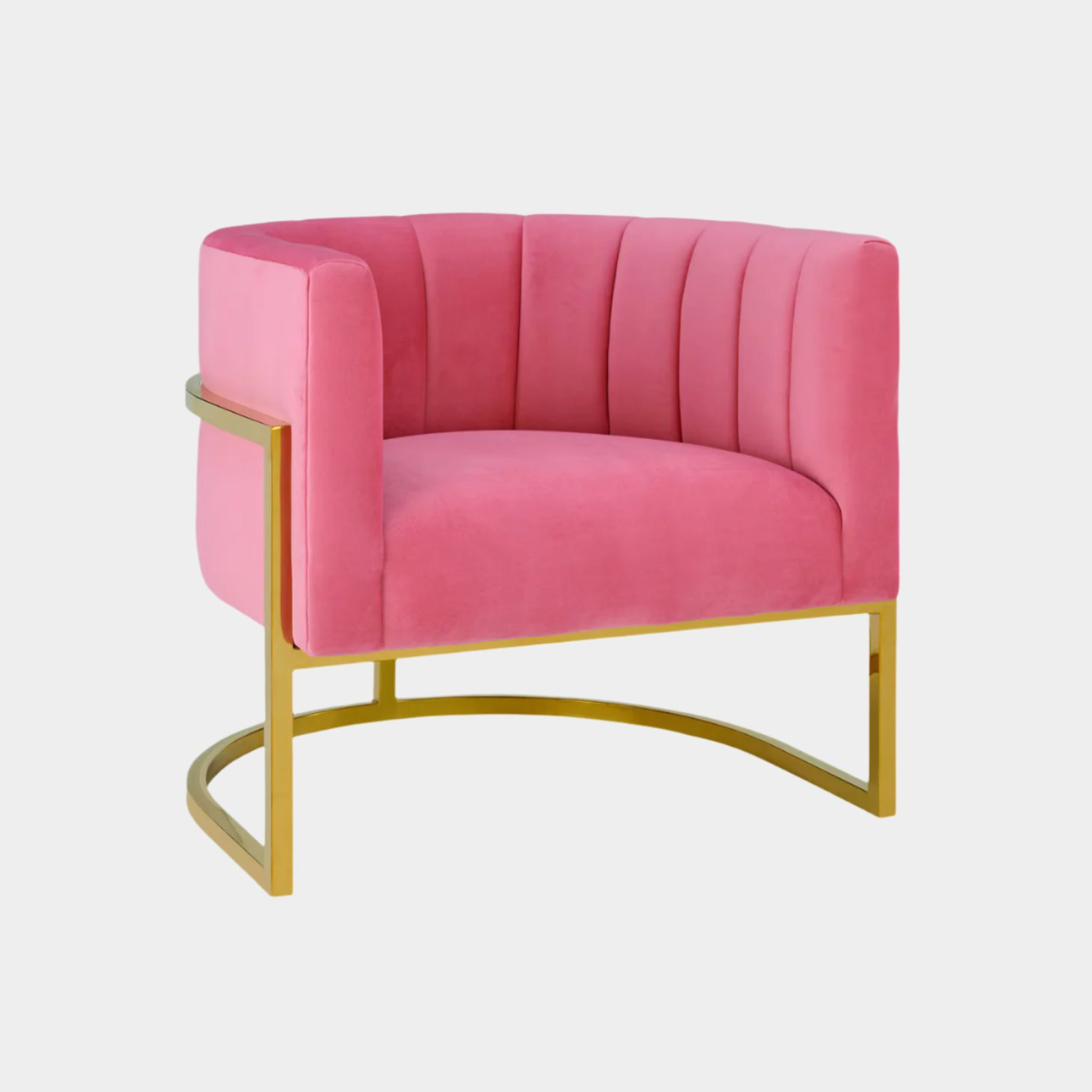 Magnolia Rose Pink Velvet Chair