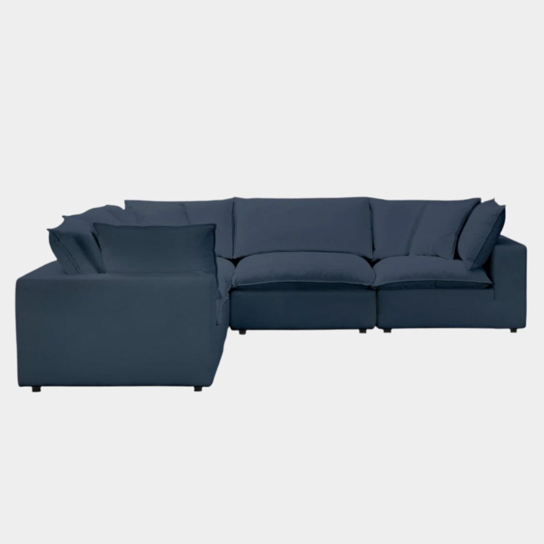 Cali Navy Performance Fabric Modular L-Sectional