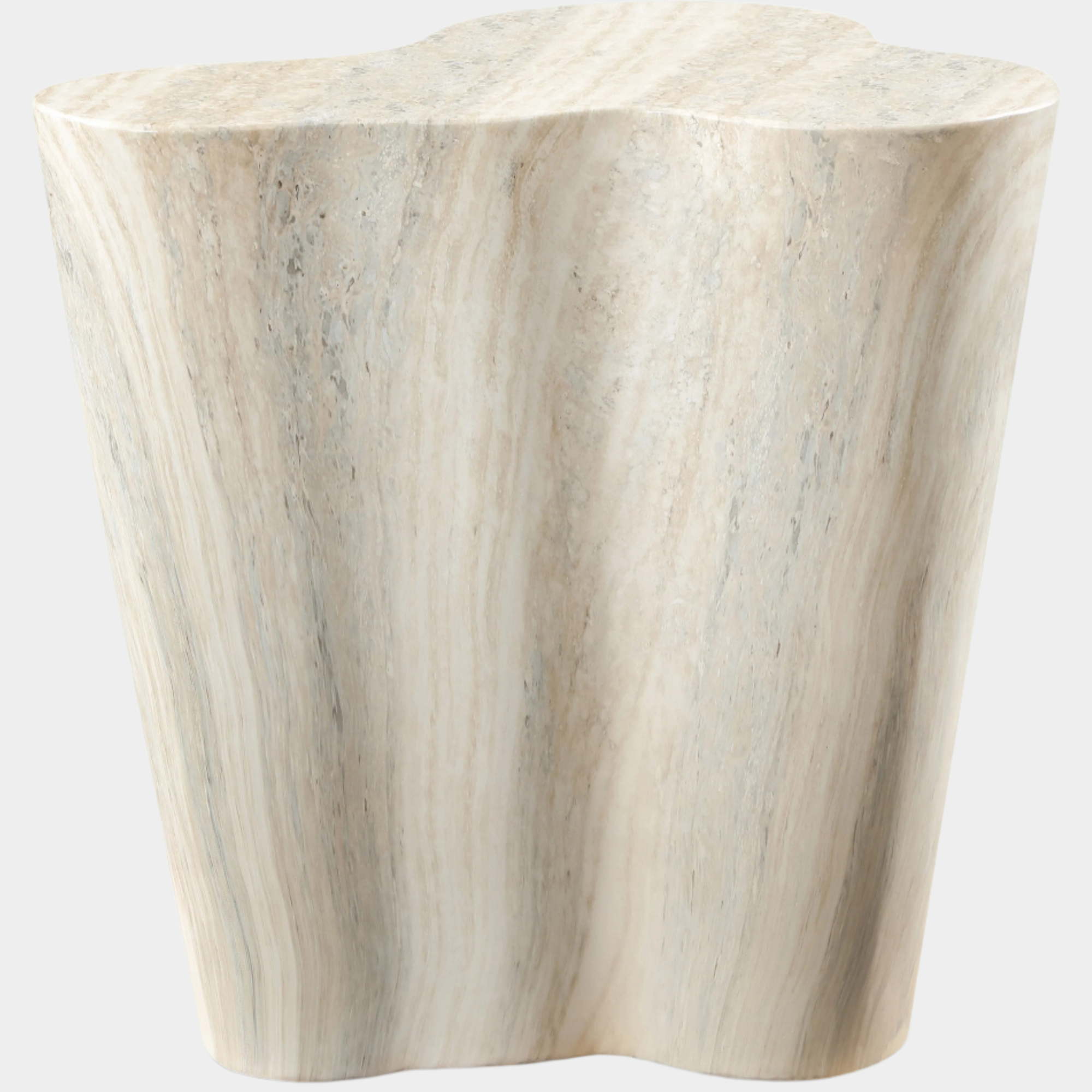 Monza Travertine Finish Indoor / Outdoor Concrete End / Side Table