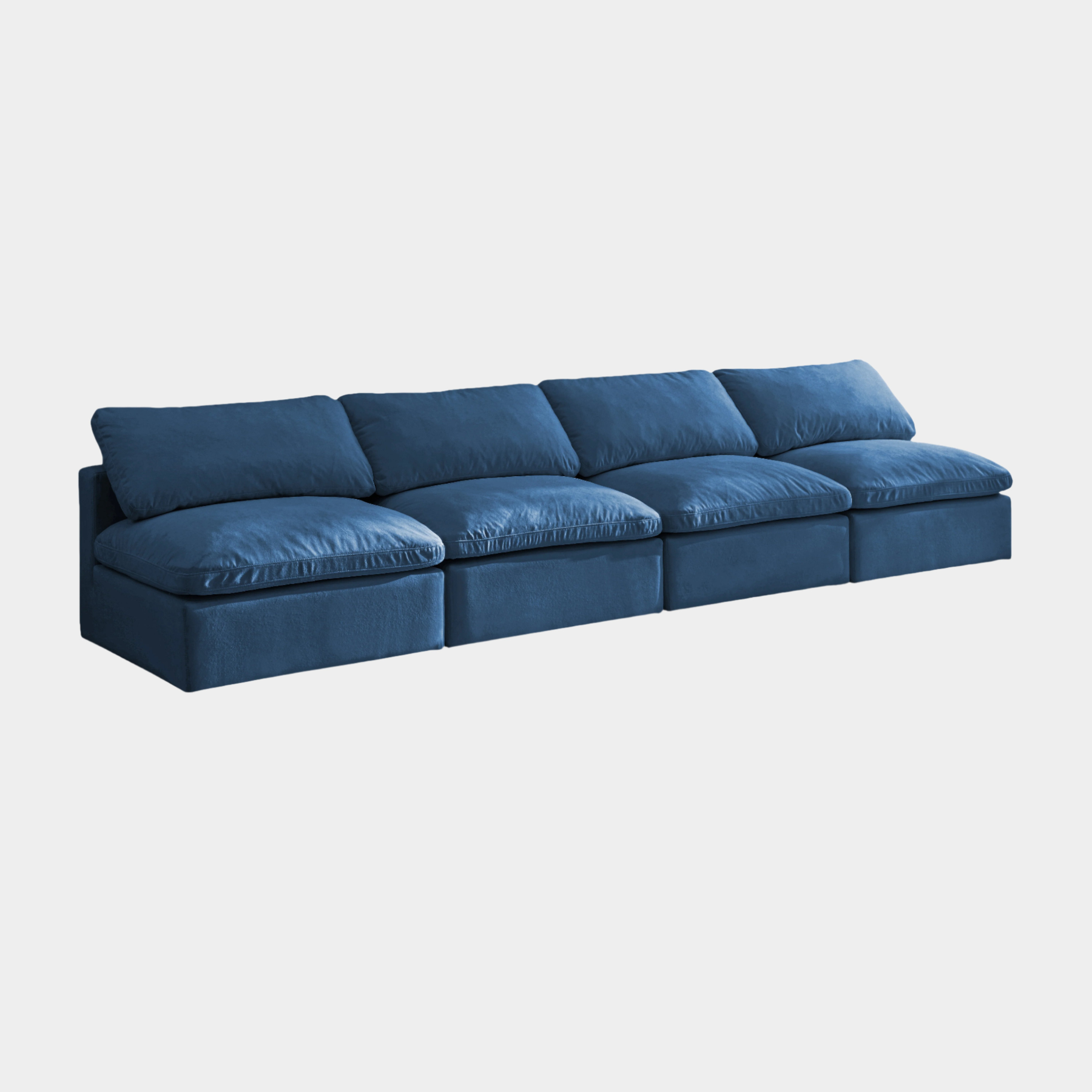 Plush Velvet Standard Comfort Modular Sofa