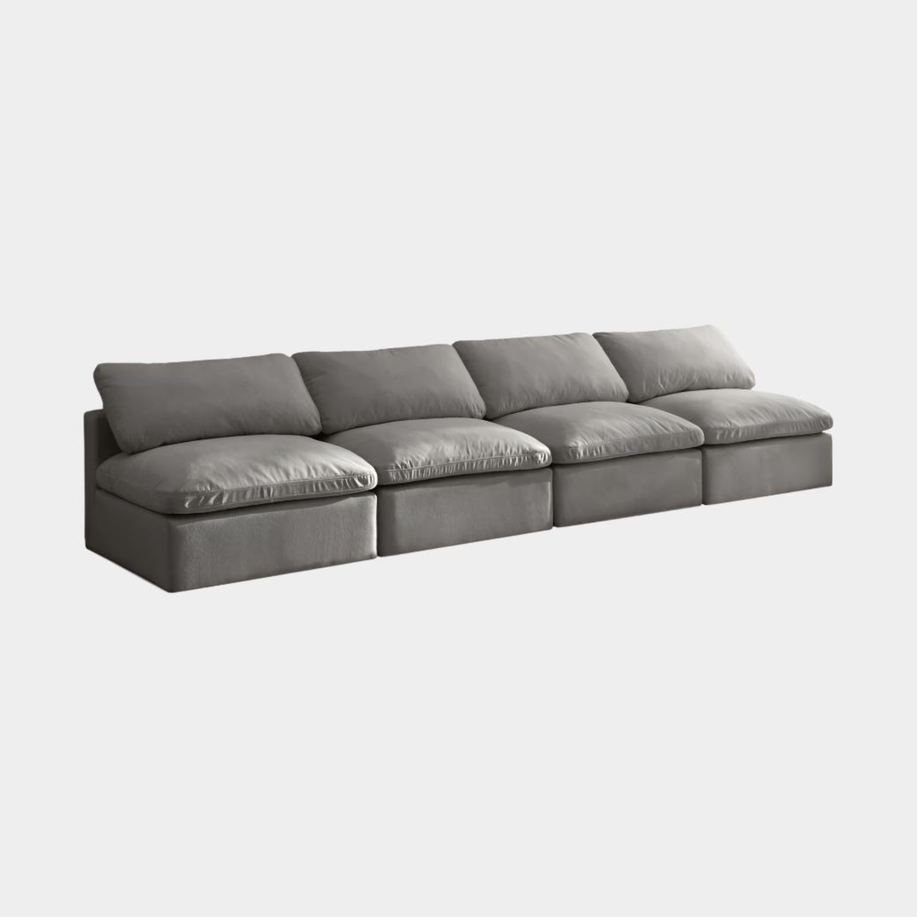 Plush Velvet Standard Comfort Modular Sofa