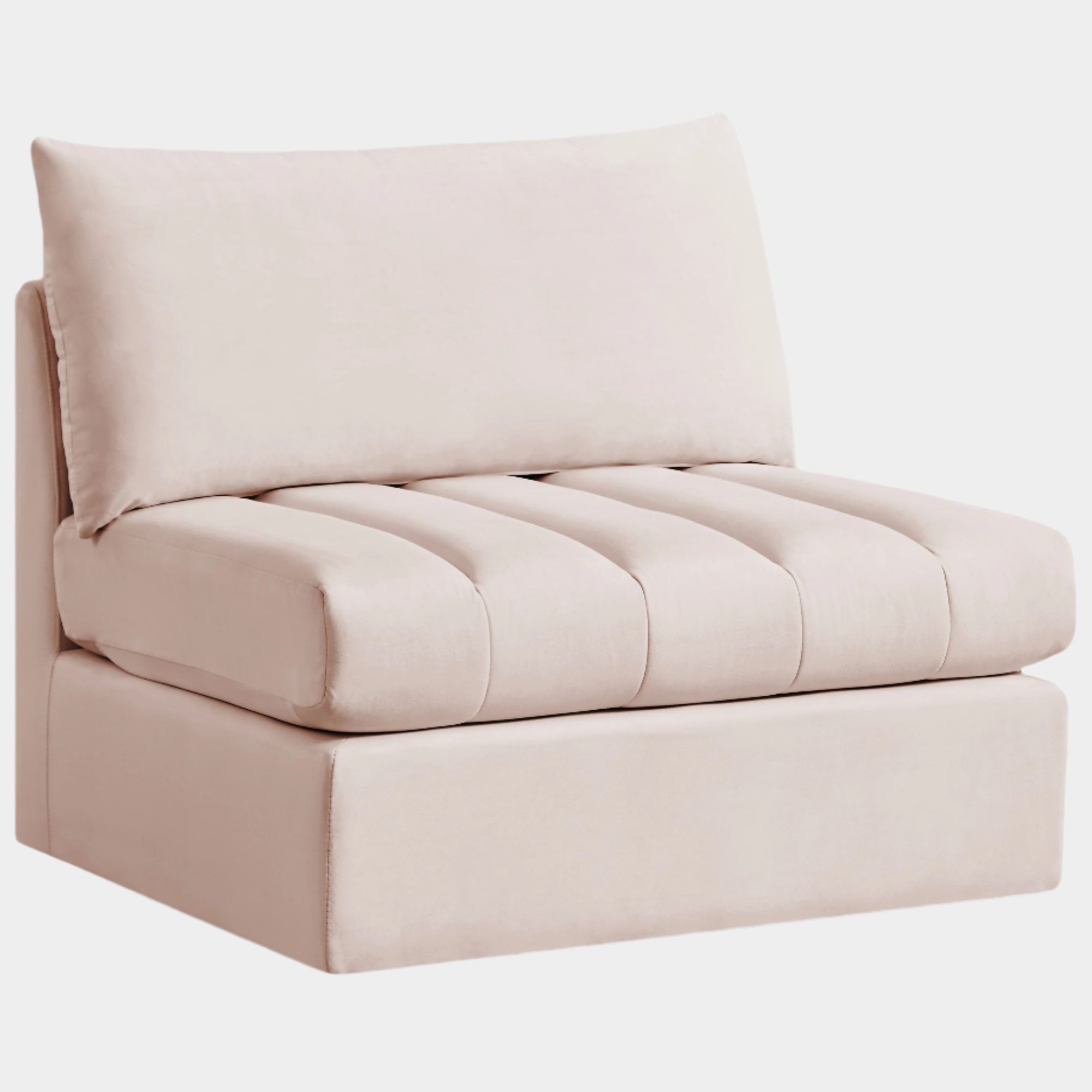 Jacob Velvet Upholstered Armless Modular Chair