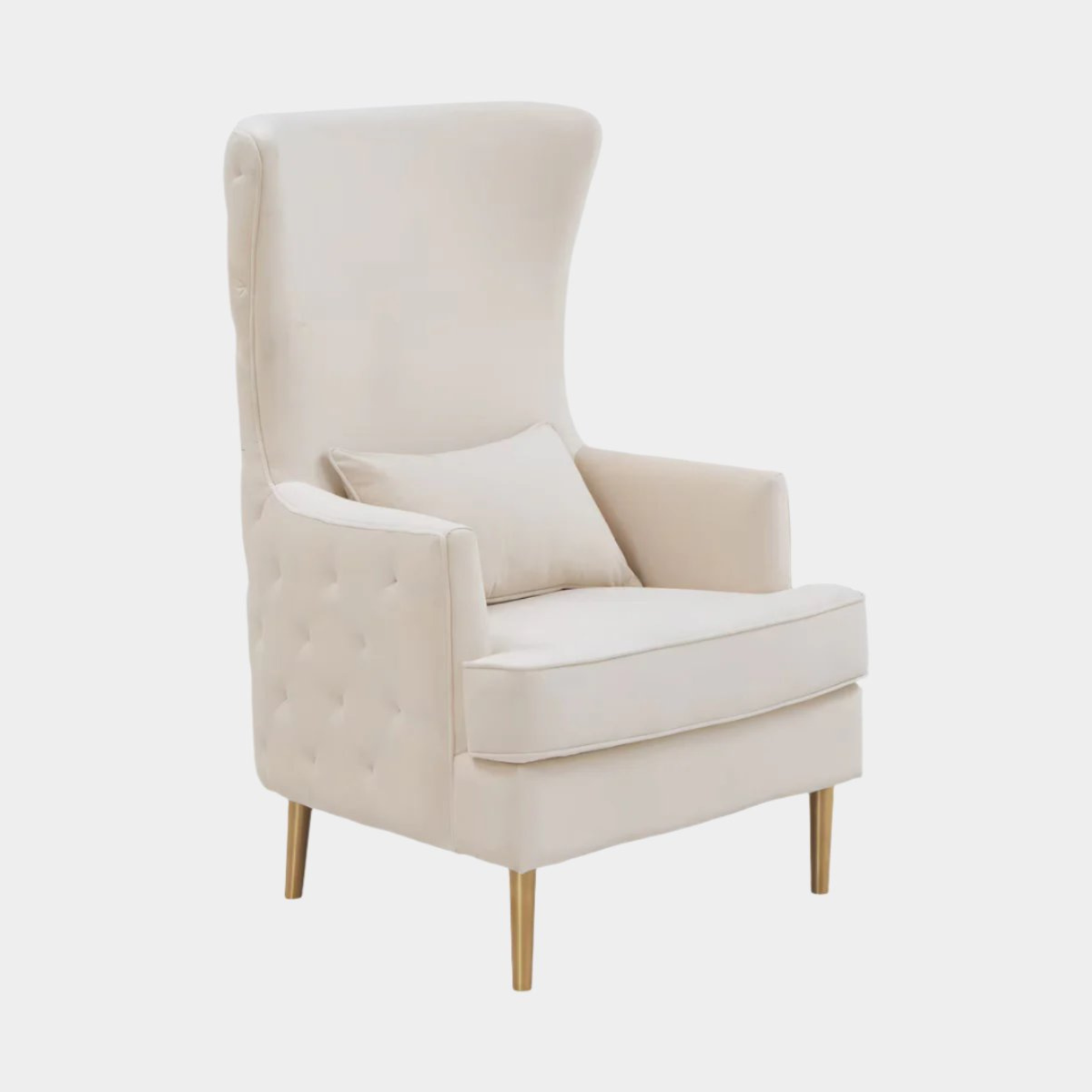 Alina Cream Tall Tufted Back Chair By Inspire Me! Home Decor