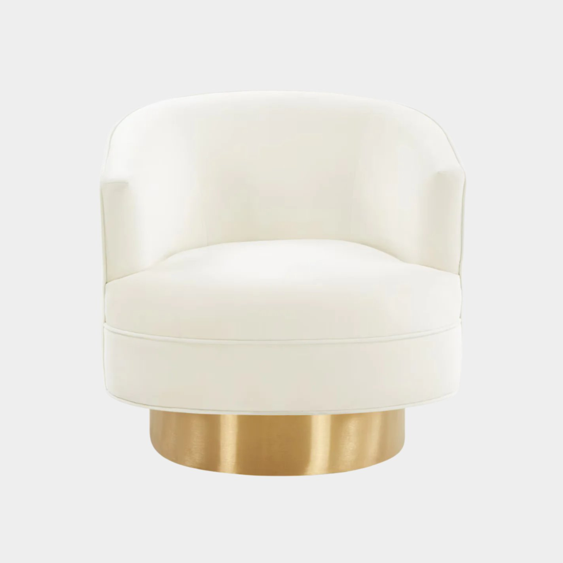 Curves Cream Velvet Lounge Chair