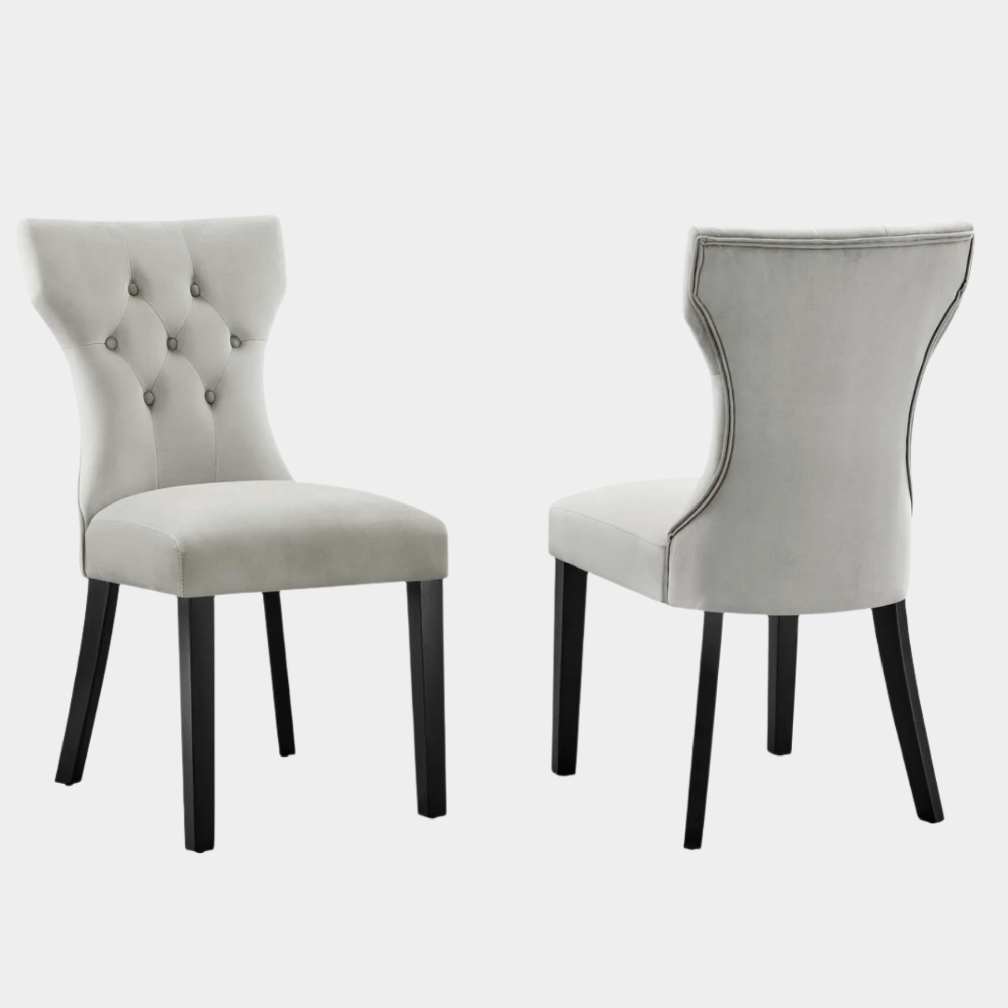 Silhouette Performance Velvet Dining Chairs - Set of 2