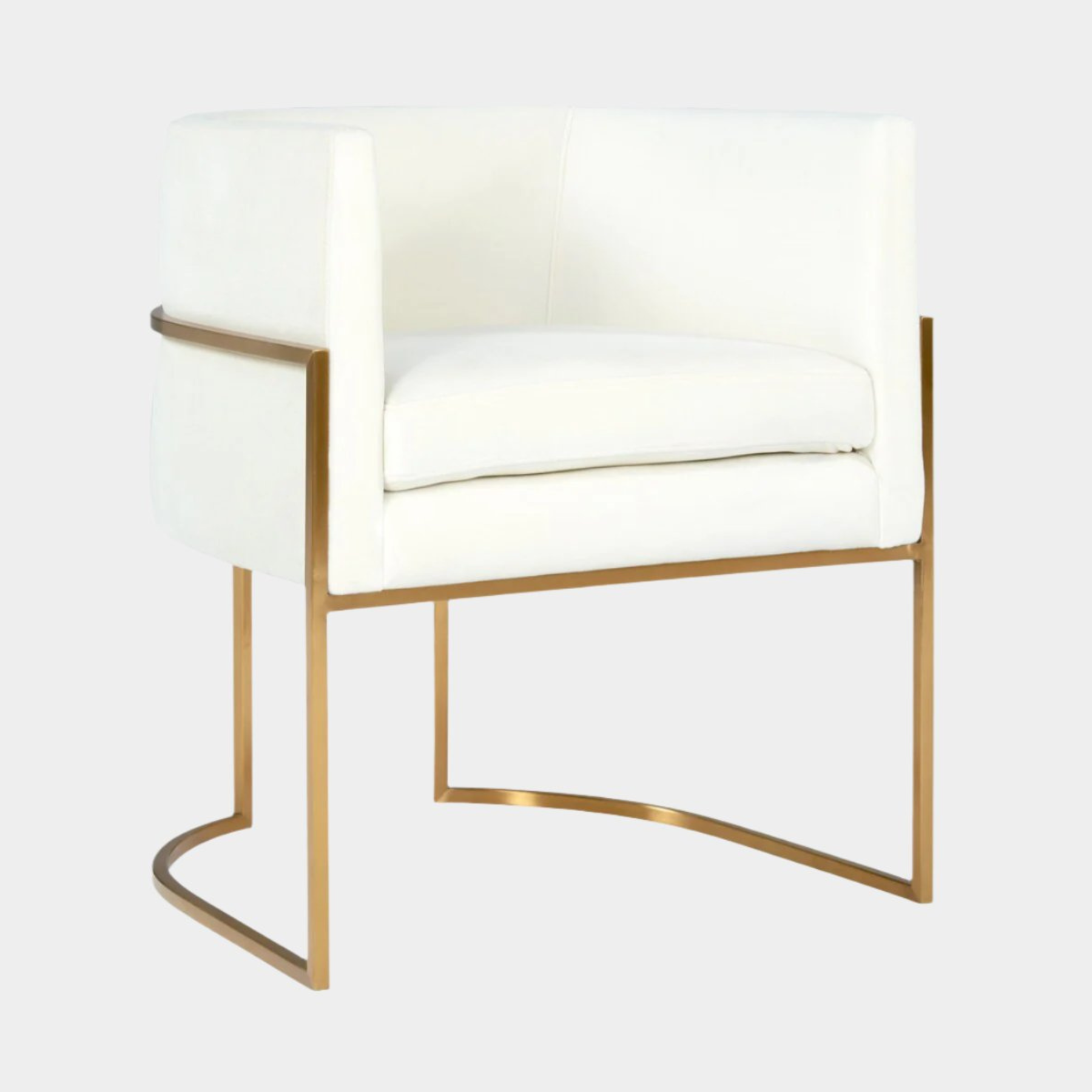 Giselle Cream Velvet Dining Chair - Gold Frame By Inspire Me! Home Decor