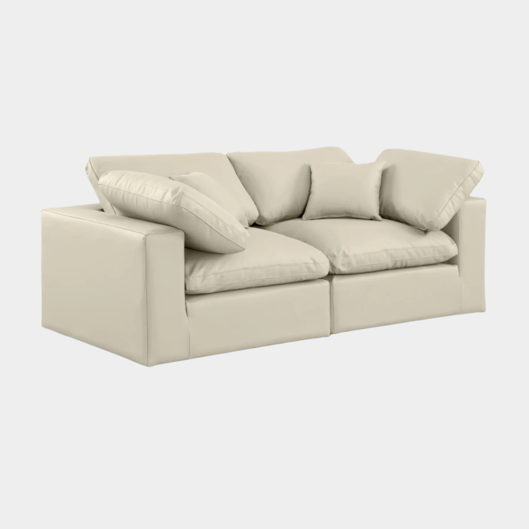 Comfy Vegan Leather Sofa