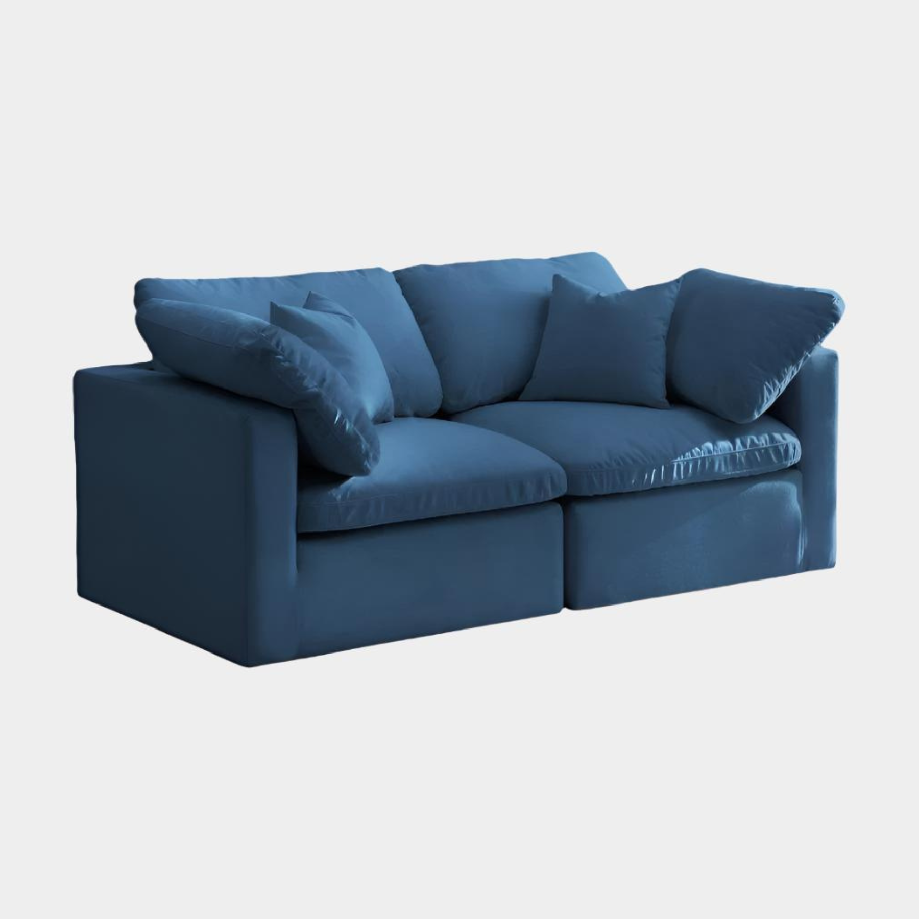 Plush Velvet Standard Comfort Modular Sofa