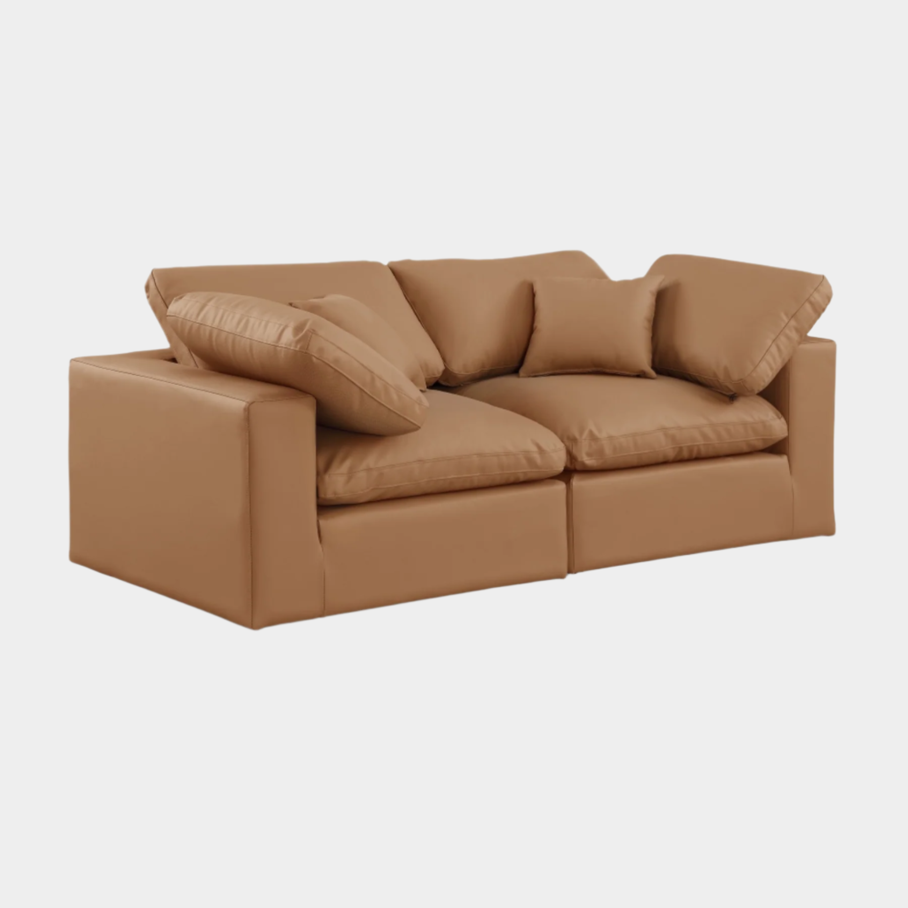 Comfy Vegan Leather Sofa