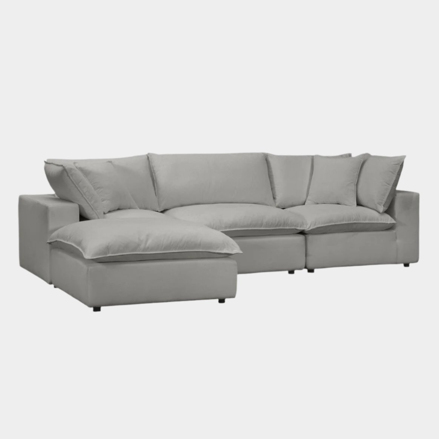 Cali Slate Performance Fabric Modular 4 Piece Sectional