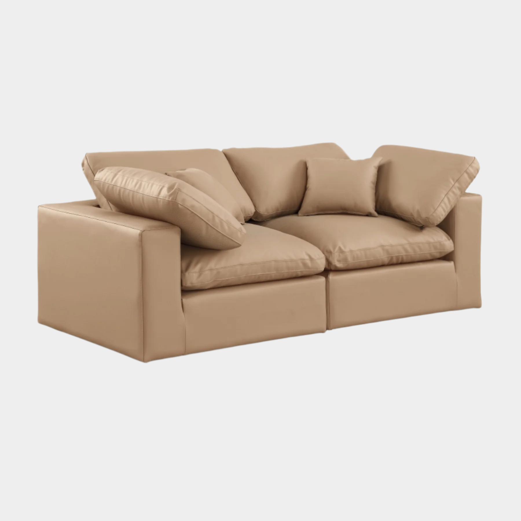 Comfy Vegan Leather Sofa