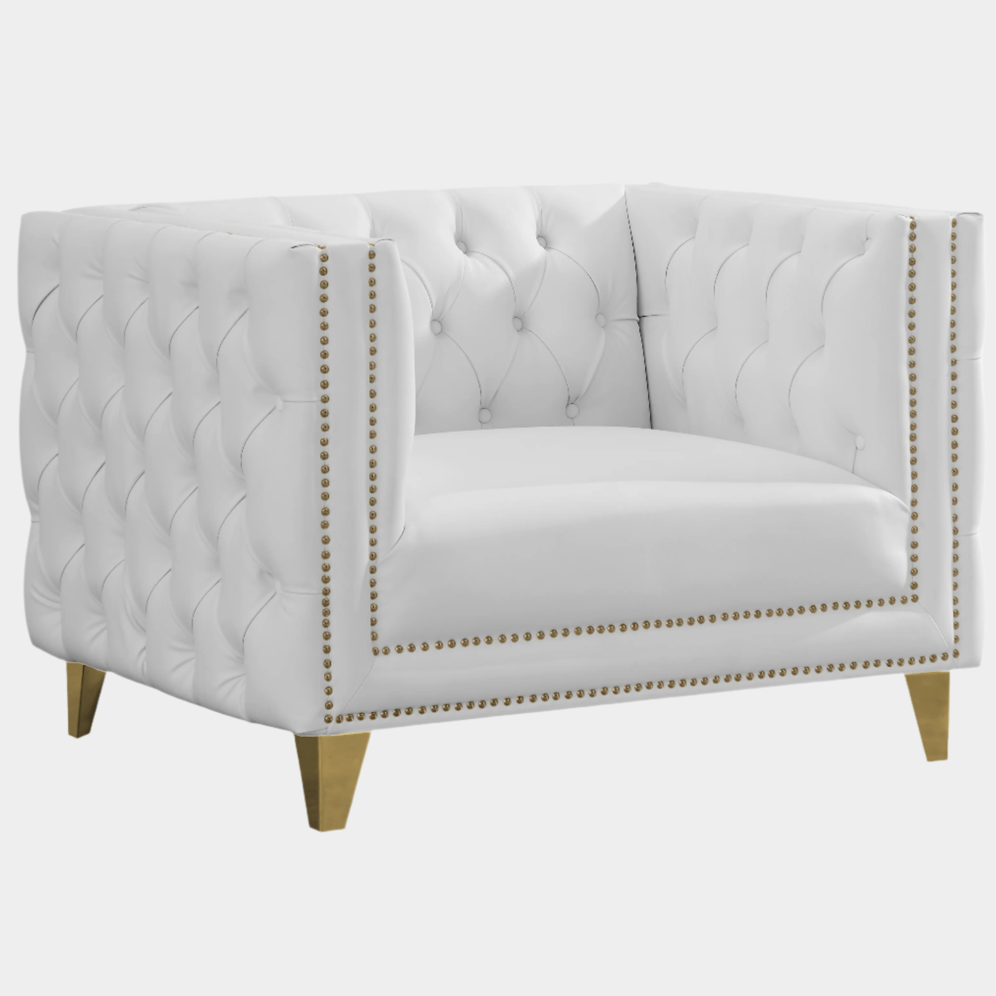 Fauteuil d'appoint rembourré en chenille Vivi 