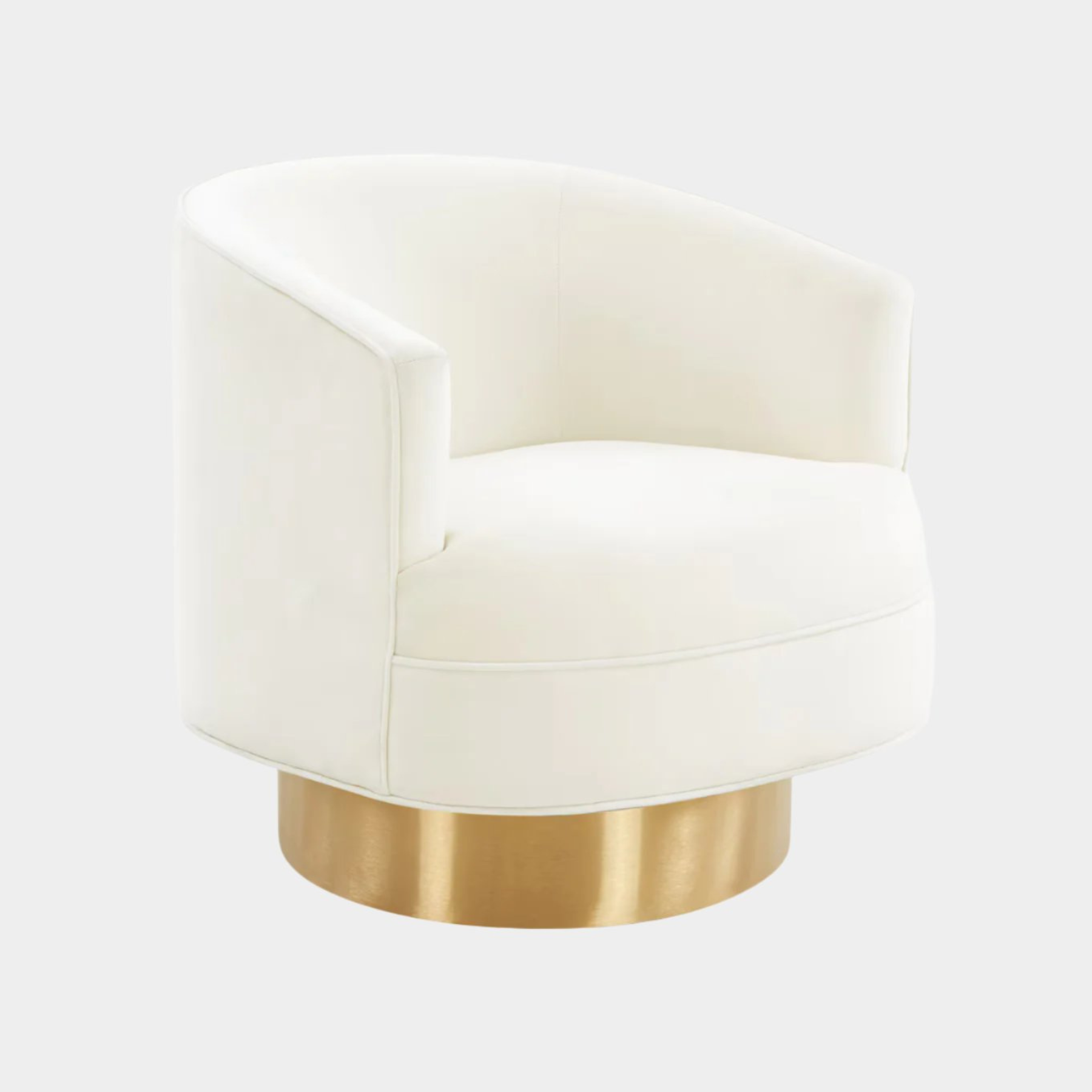 Stella Cream Velvet Swivel Chair by Inspire Me! Home Decor