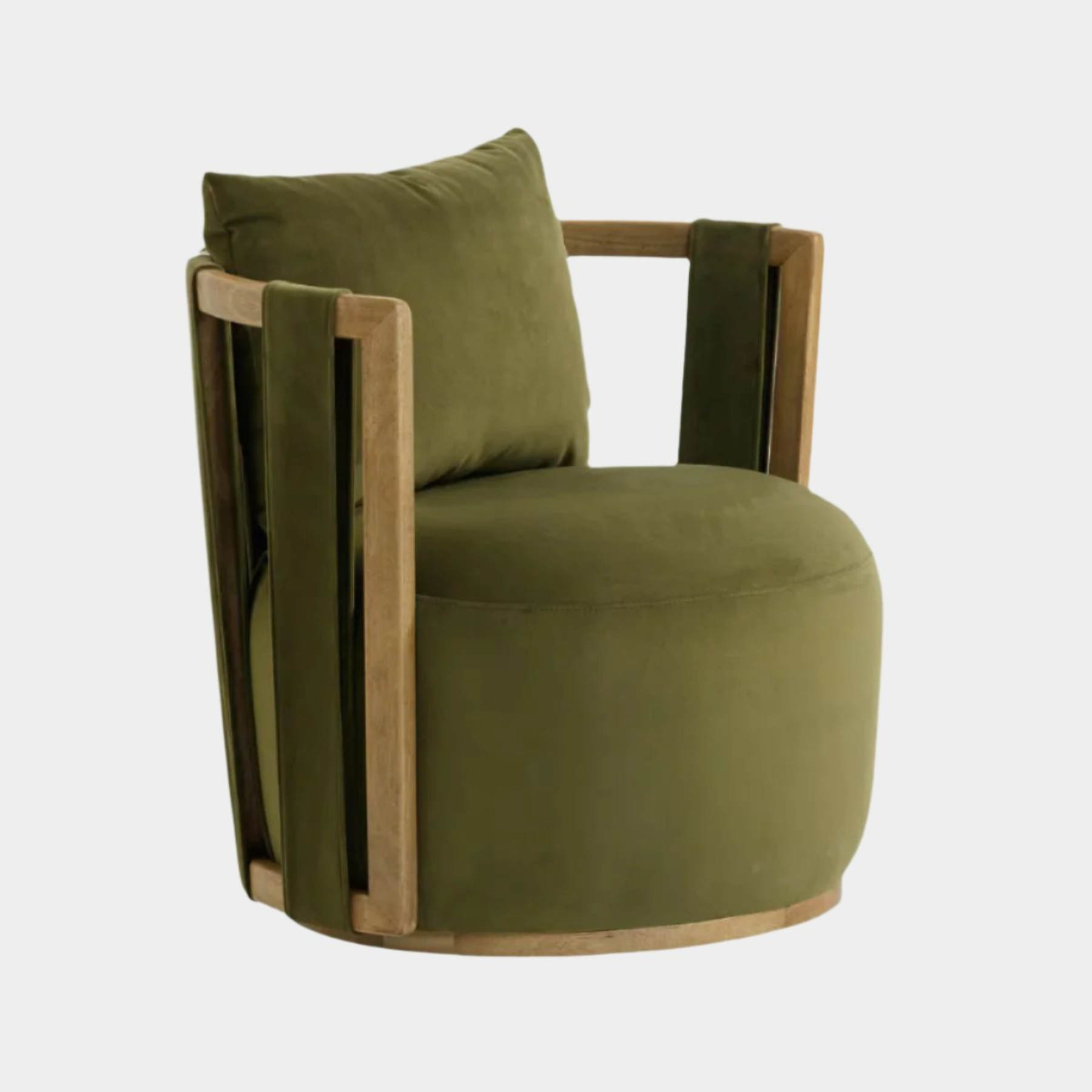 Paolo Upcycled Fabric Swivel Chair