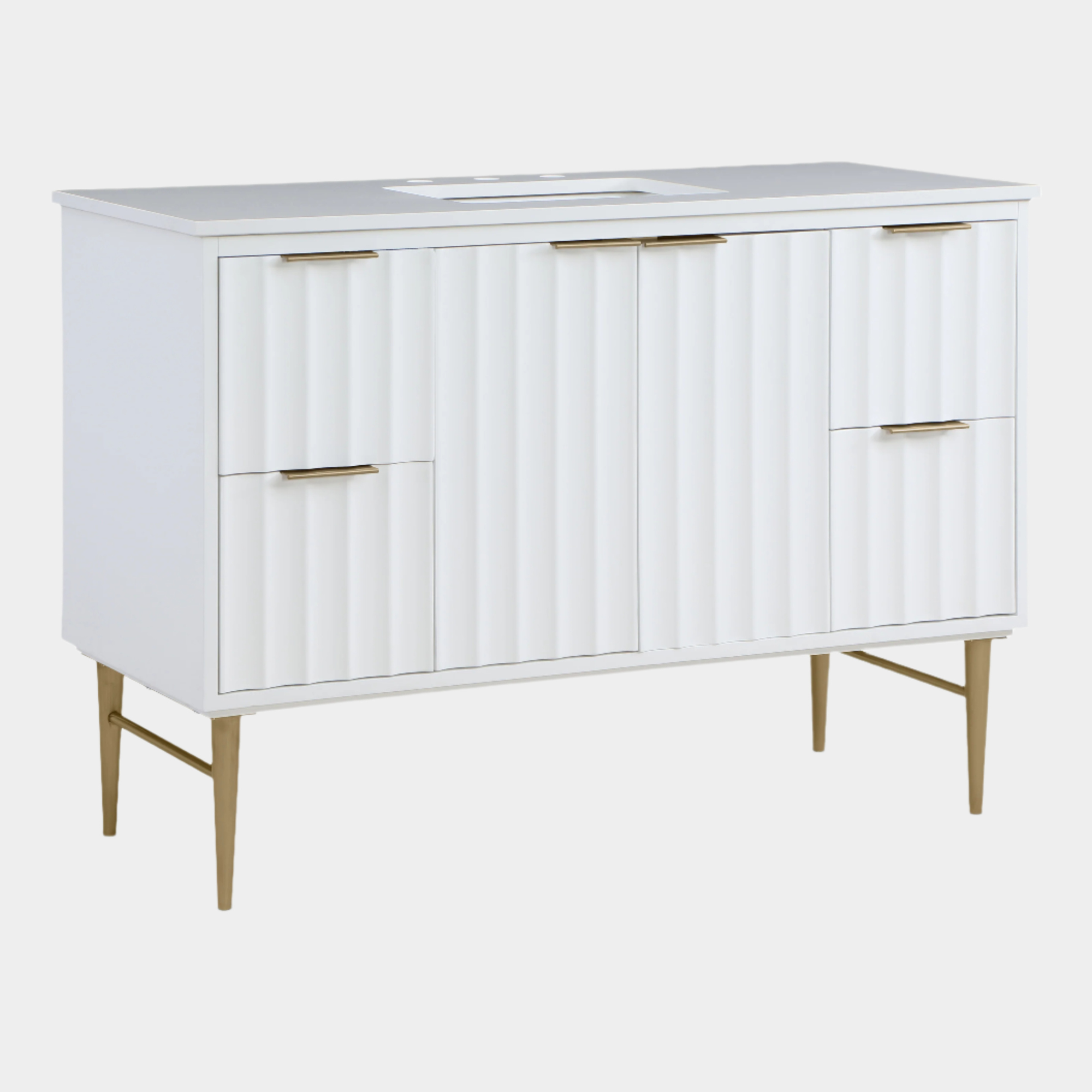 Meuble-lavabo mural pour salle de bain avec lavabo inclus