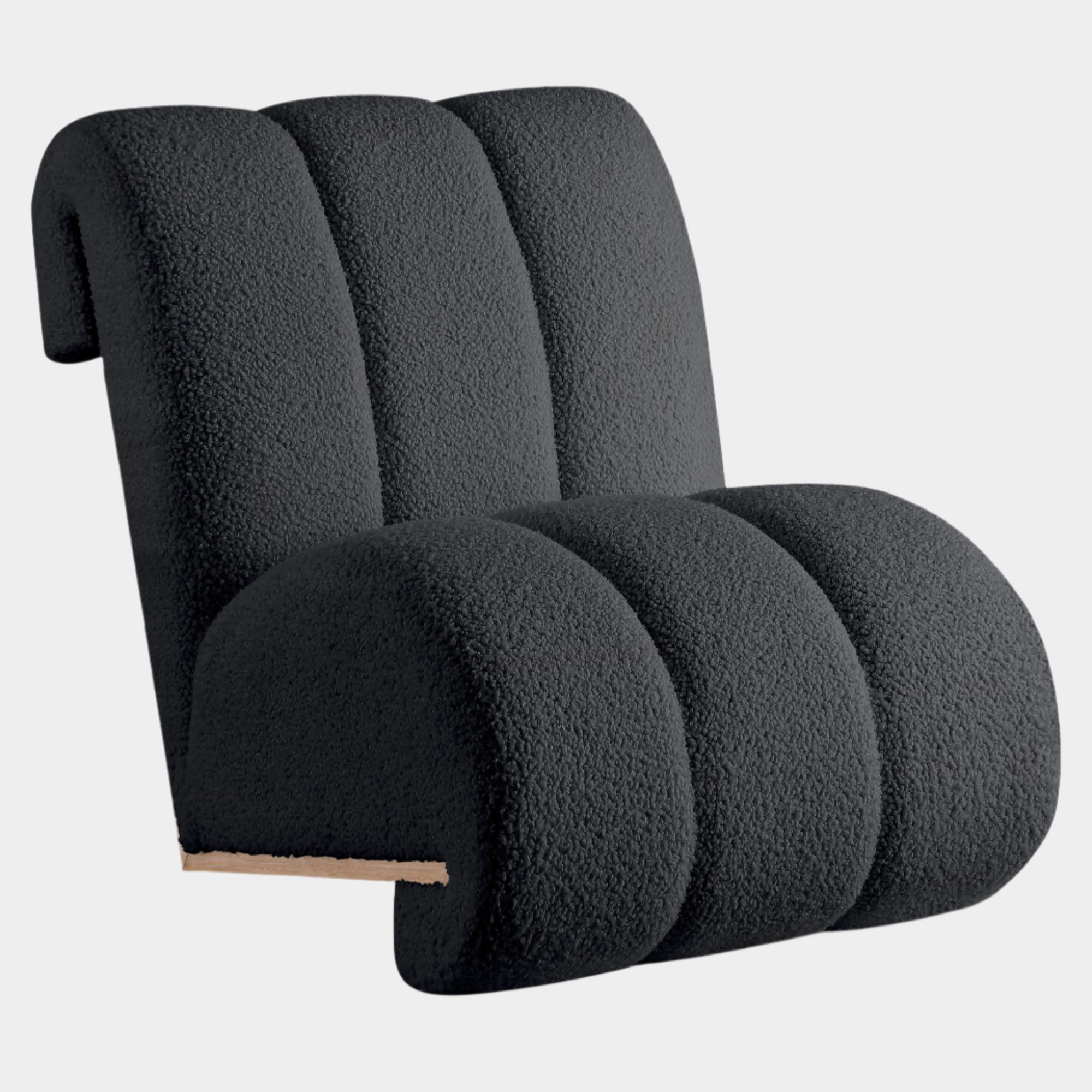 Fauteuil d'appoint rembourré en chenille Vivi 