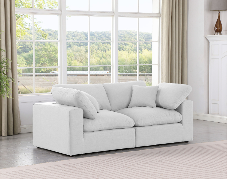 Comfy Linen Textured Fabric Sofa