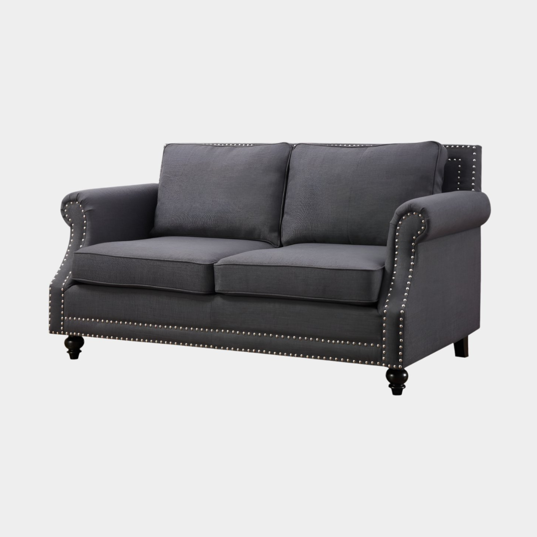 Camden Grey Linen Loveseat