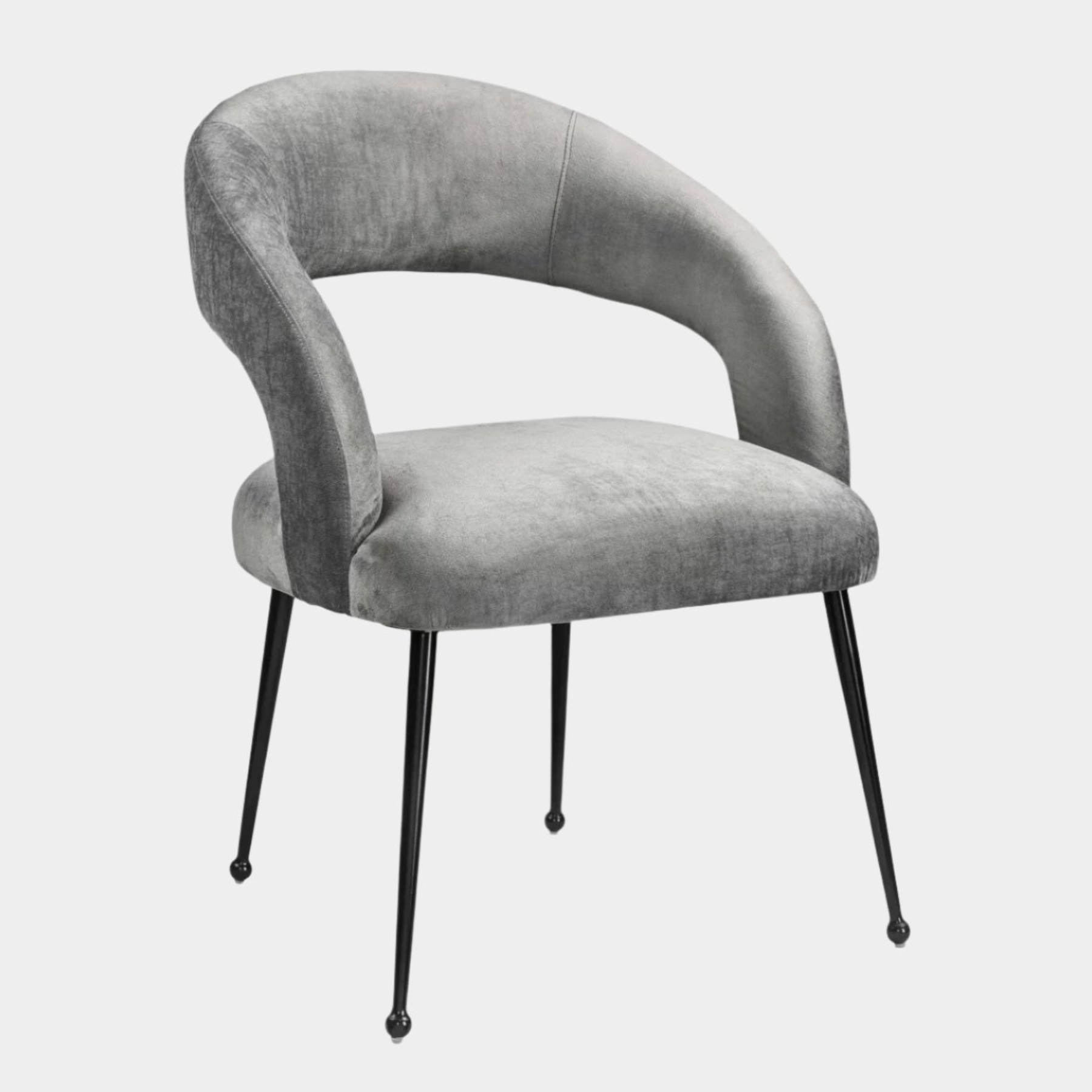 Rocco Slub Grey Dining Chair