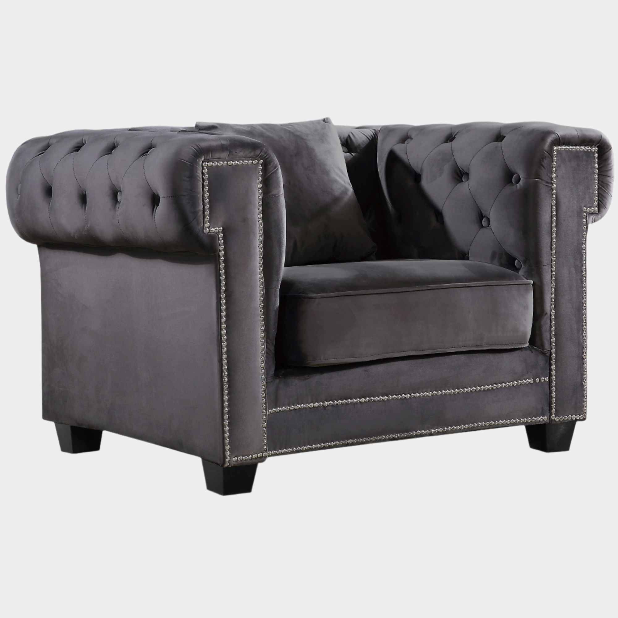 Fauteuil d'appoint rembourré en chenille Vivi 