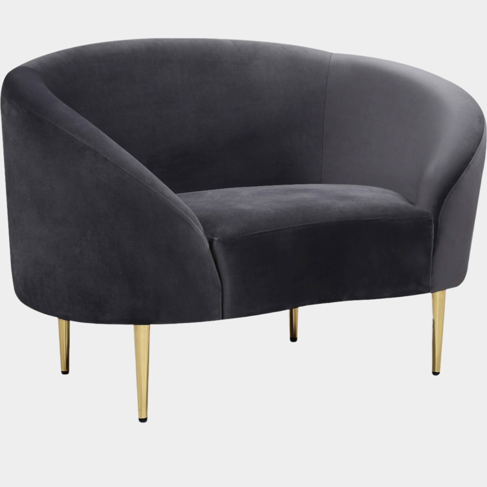Fauteuil d'appoint rembourré en chenille Vivi 