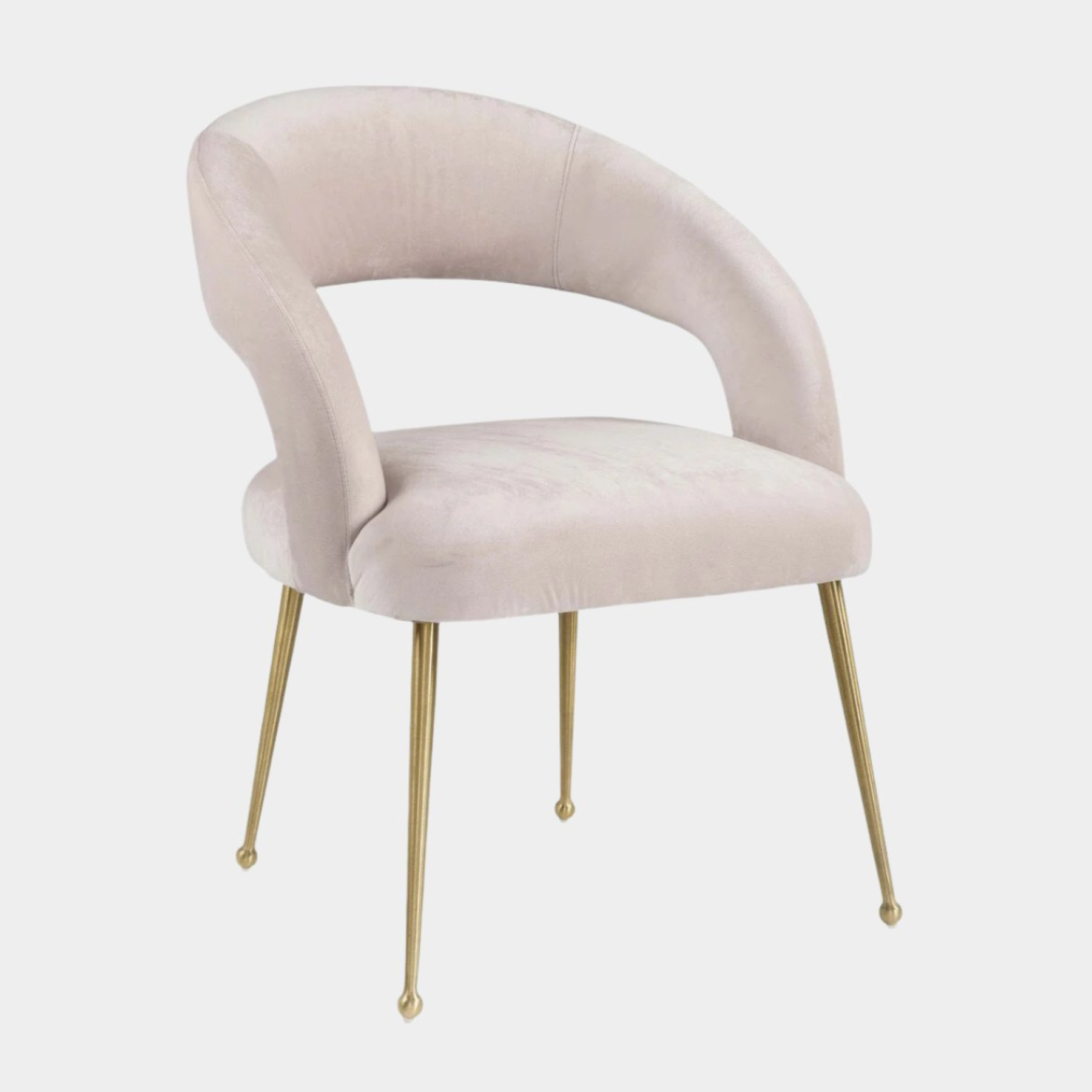 Rocco Blush Velvet Dining Chair