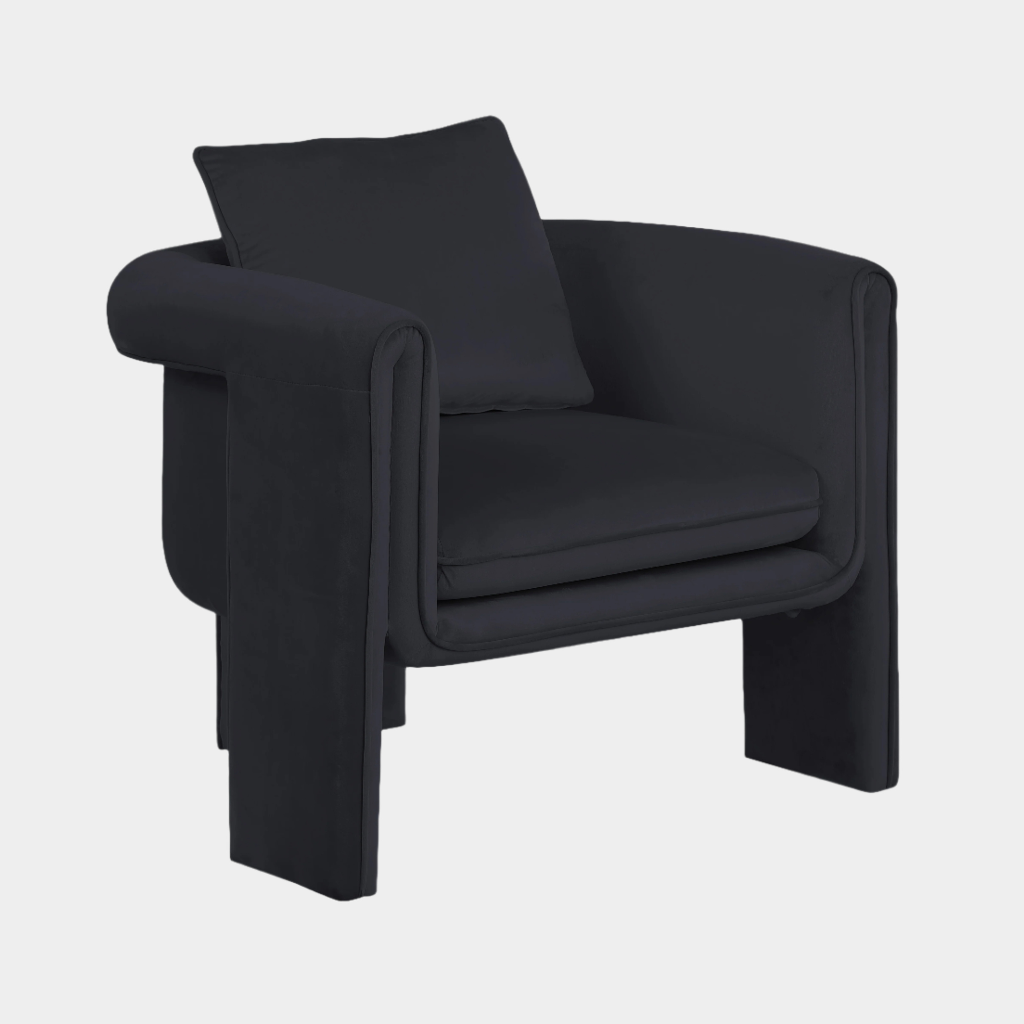 Fauteuil d'appoint rembourré en chenille Vivi 