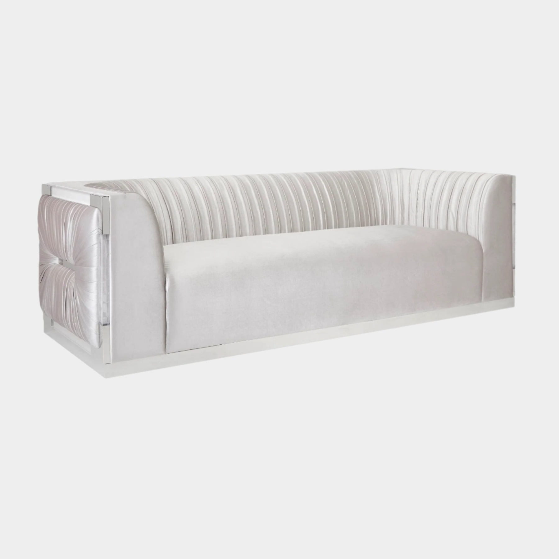 Paloma Sofa: Grey Velvet