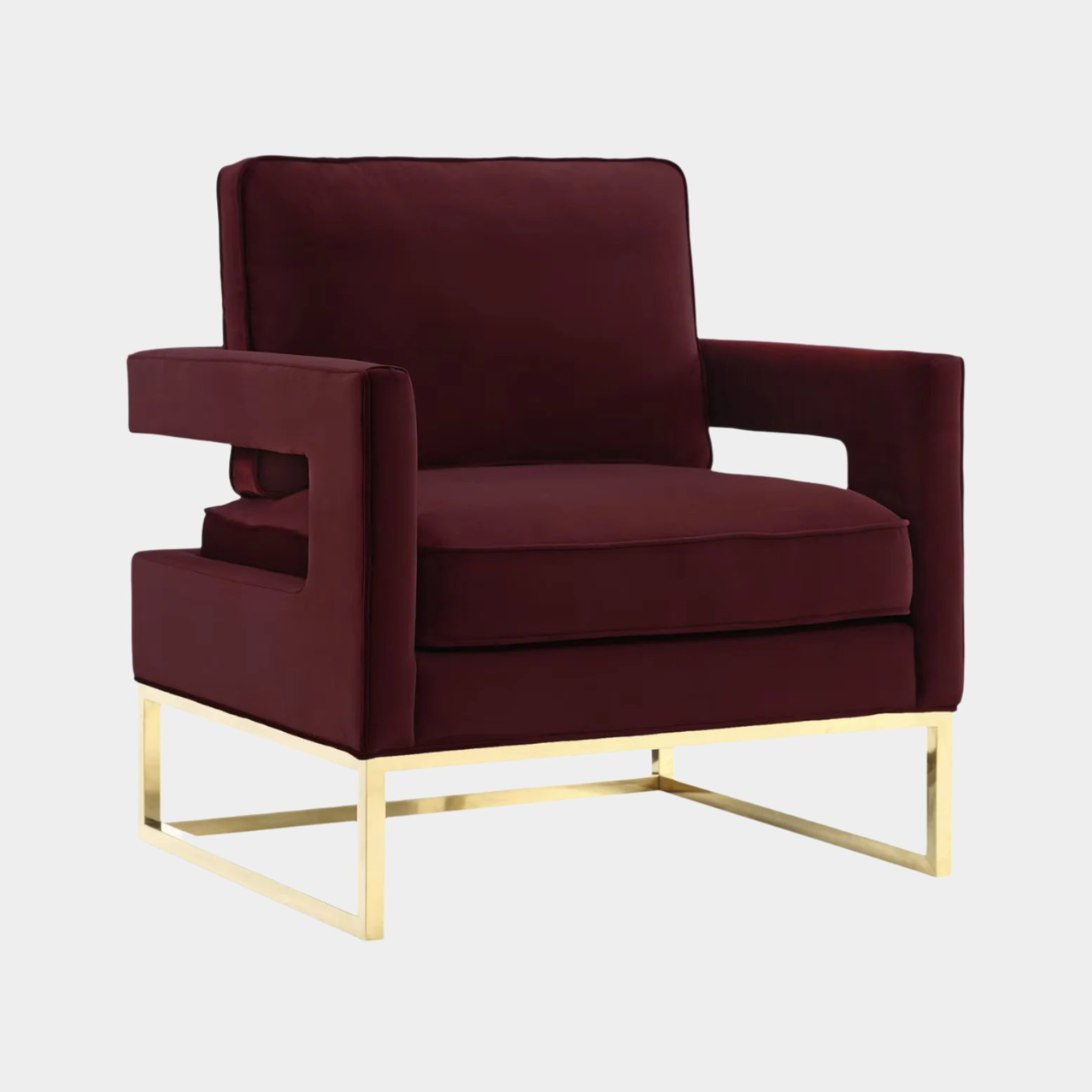 Avery Maroon Velvet Chair