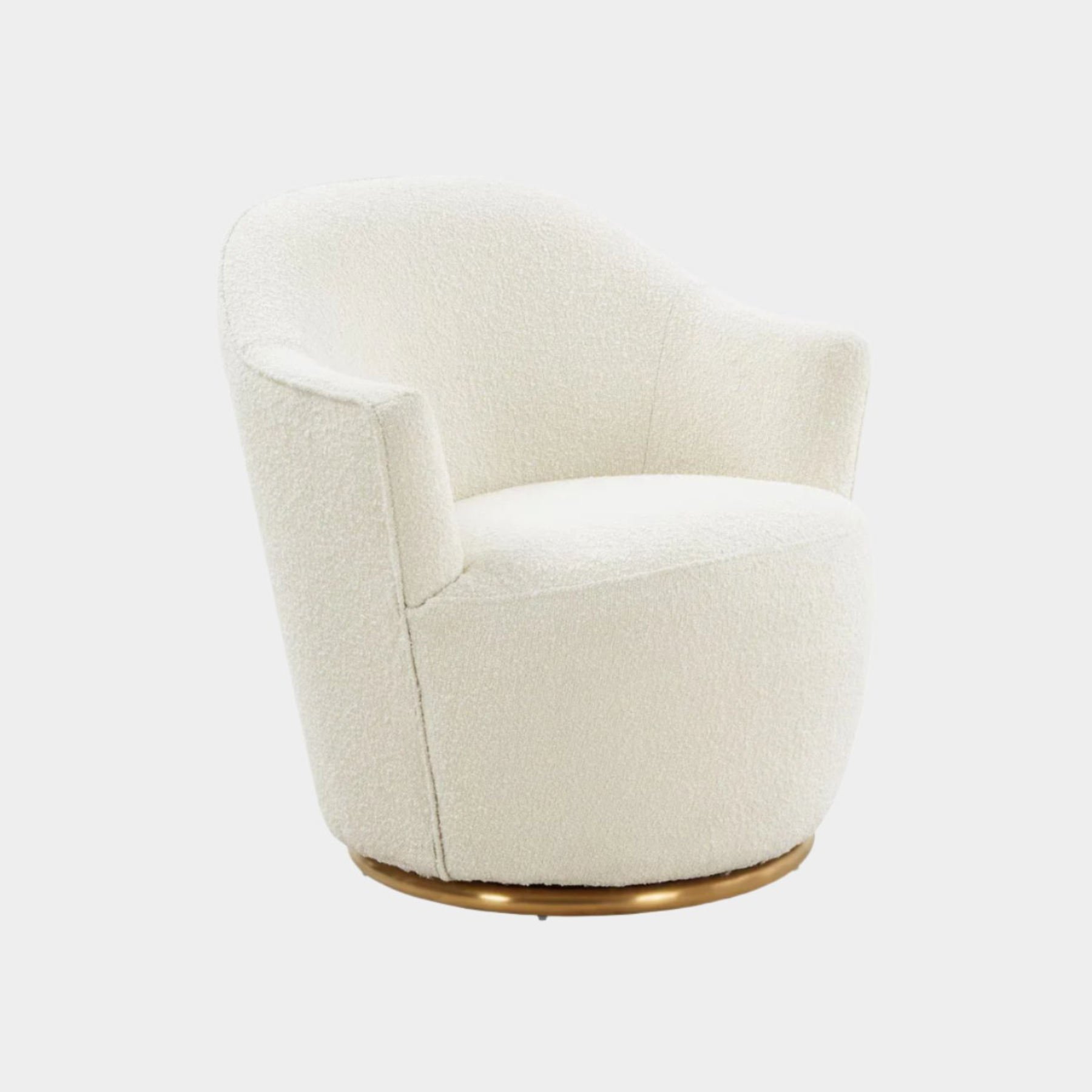 Skyla Cream Boucle Swivel Chair