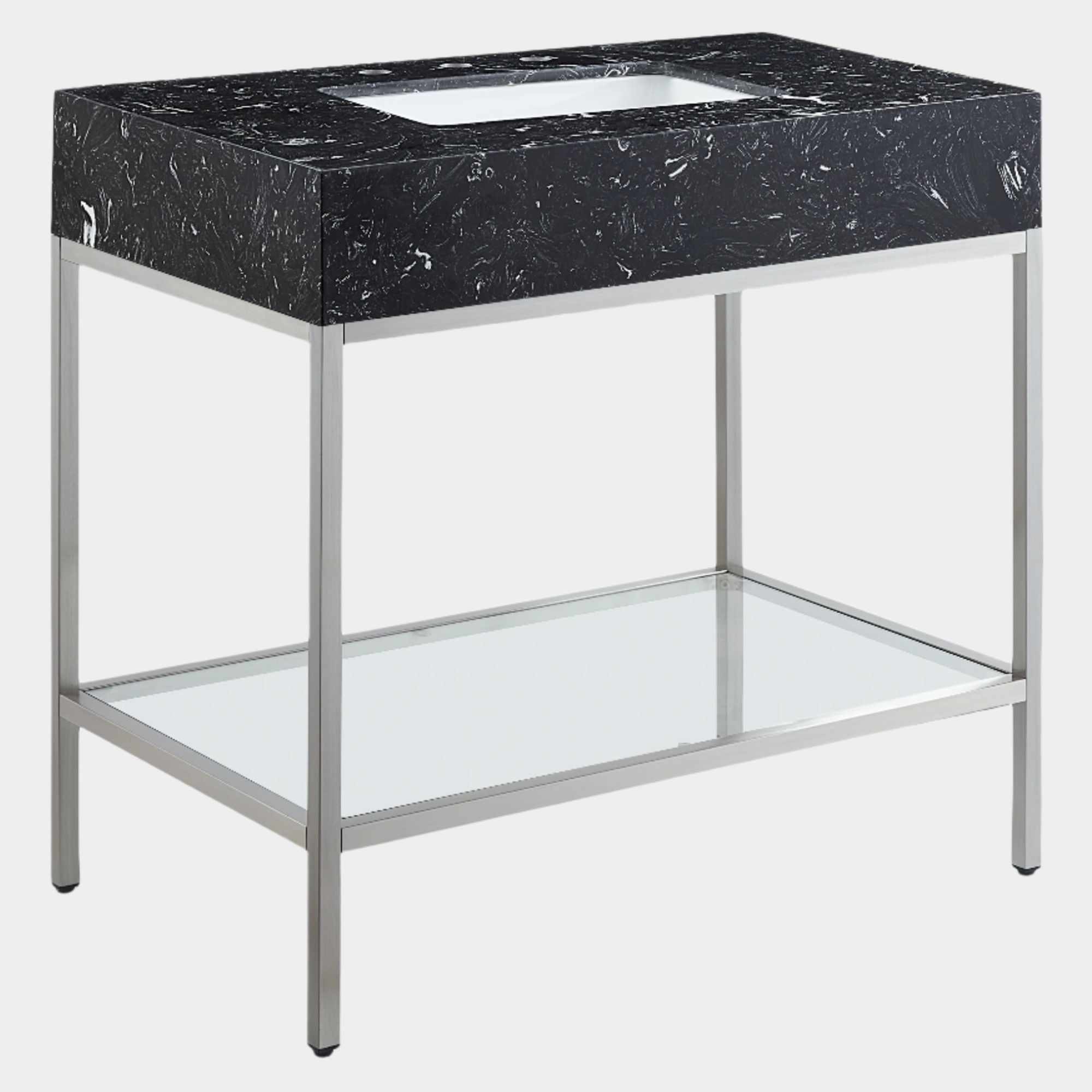 Meuble-lavabo mural pour salle de bain avec lavabo inclus