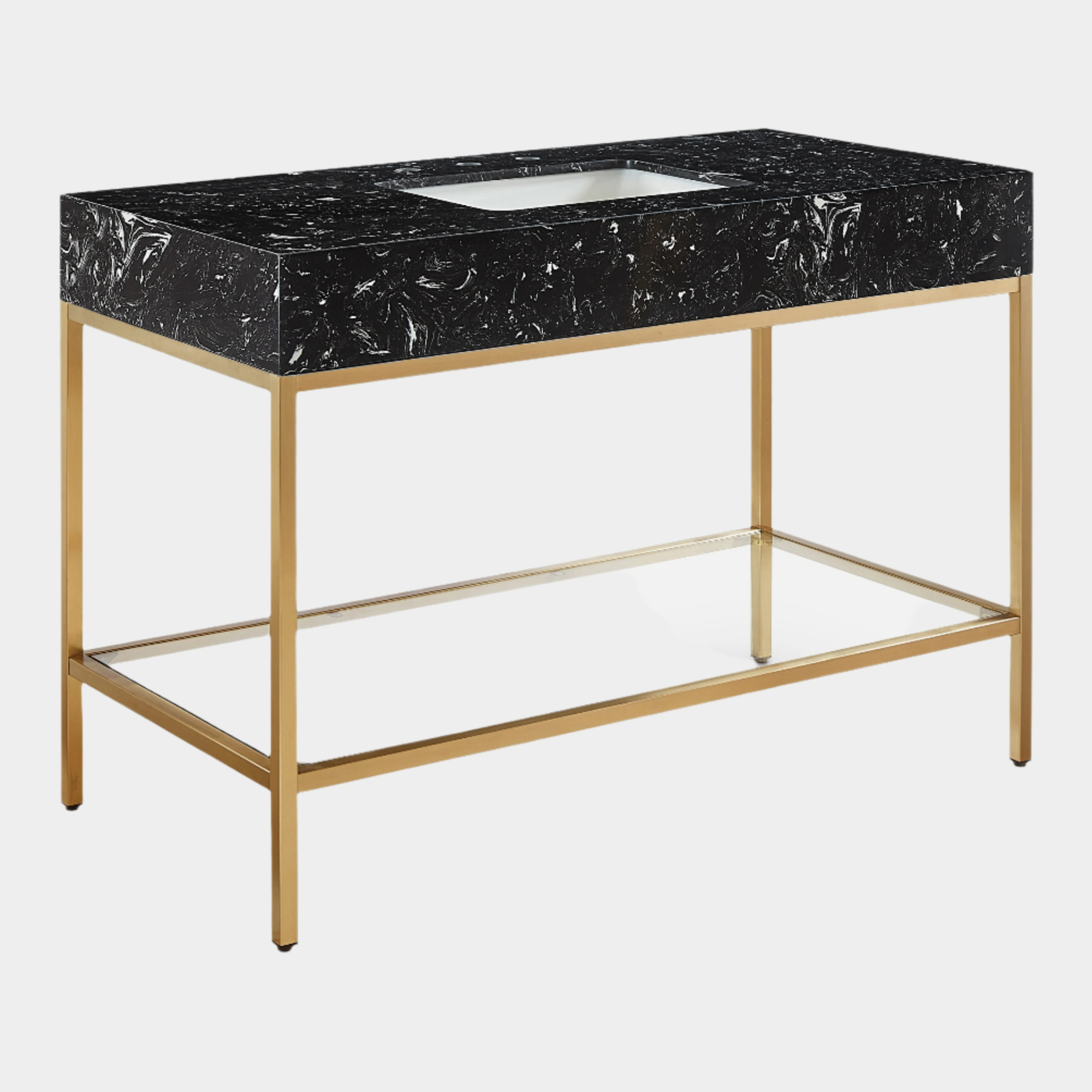 Meuble-lavabo mural pour salle de bain avec lavabo inclus