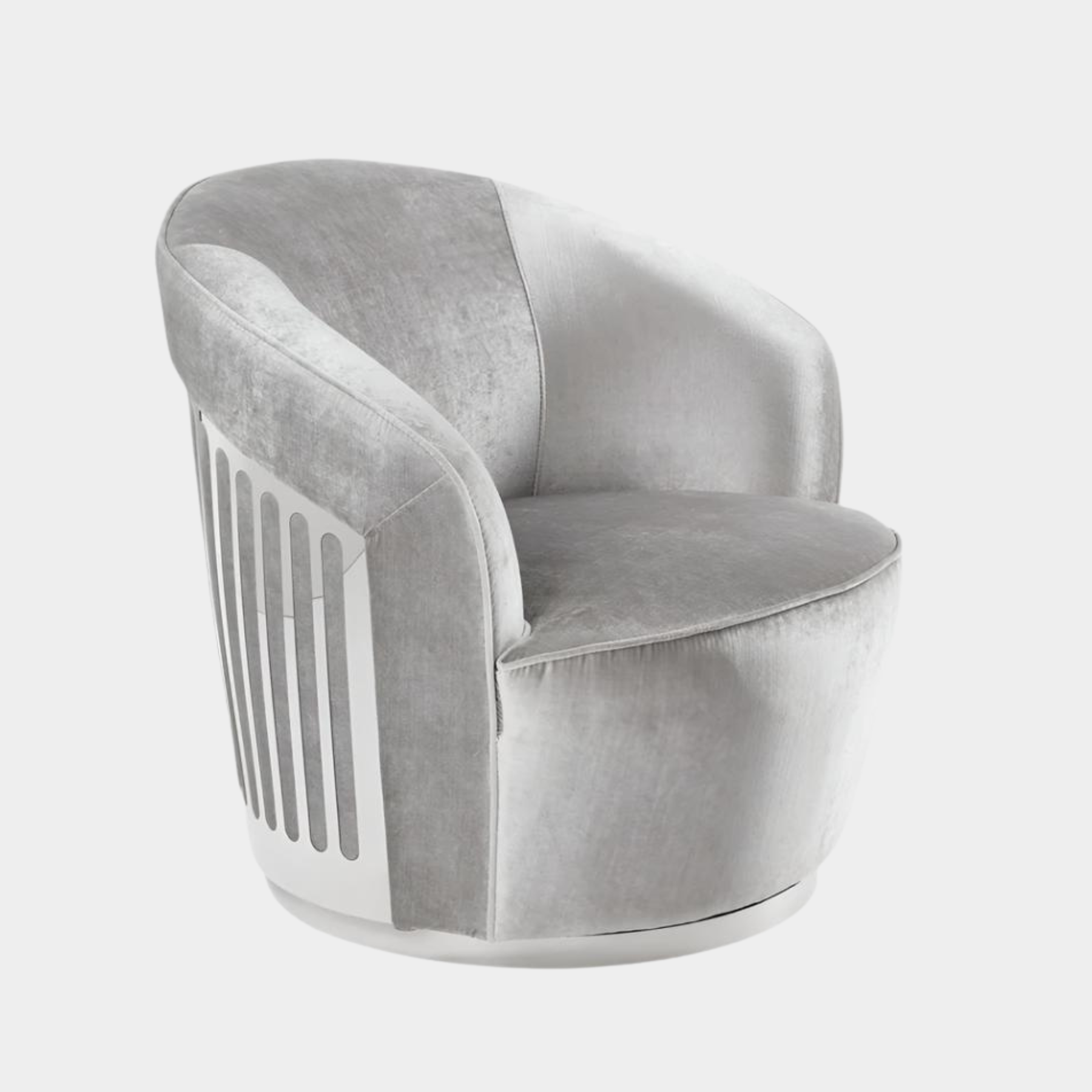 Lucien Accent Chair - Grey Velvet