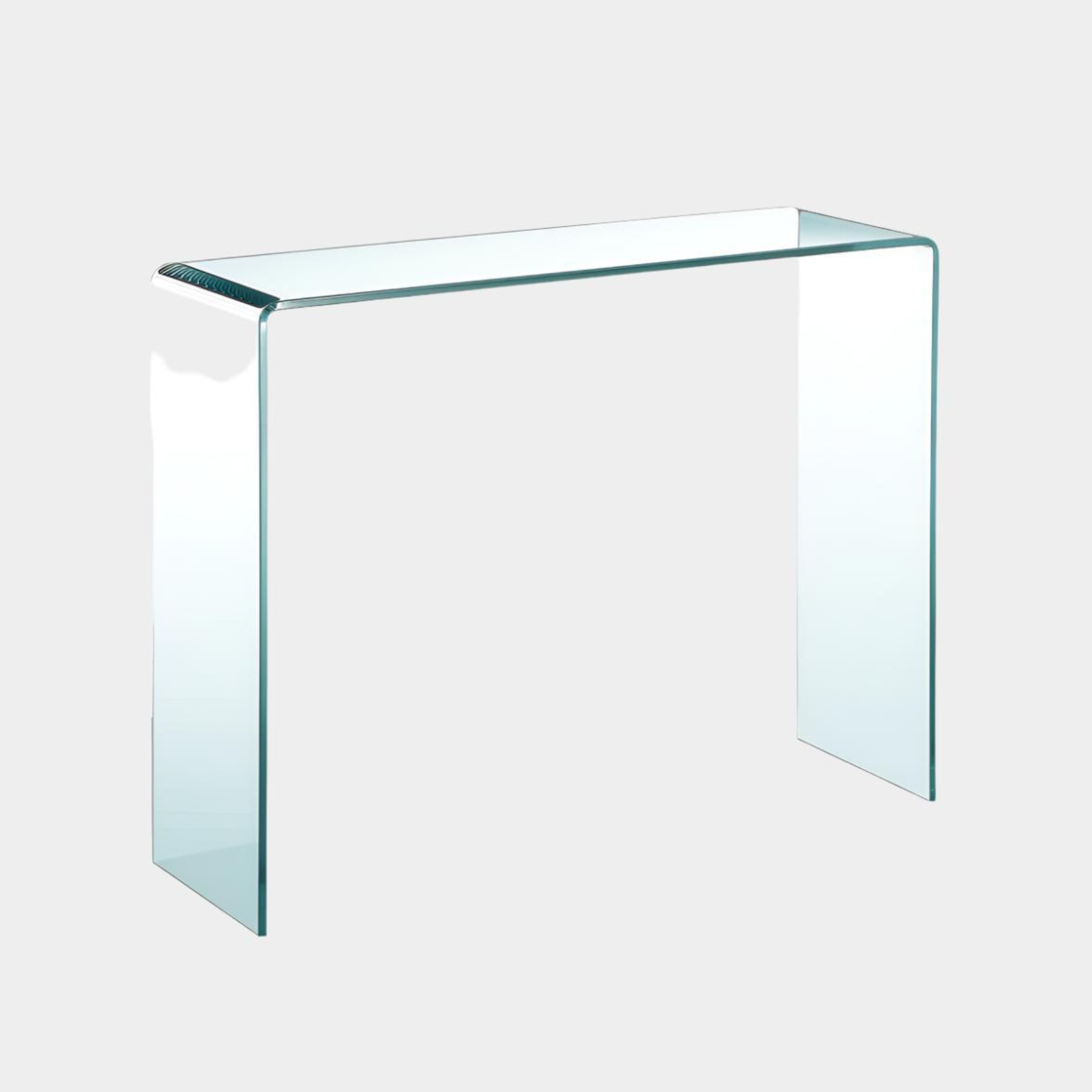 Bent Glass Console Table