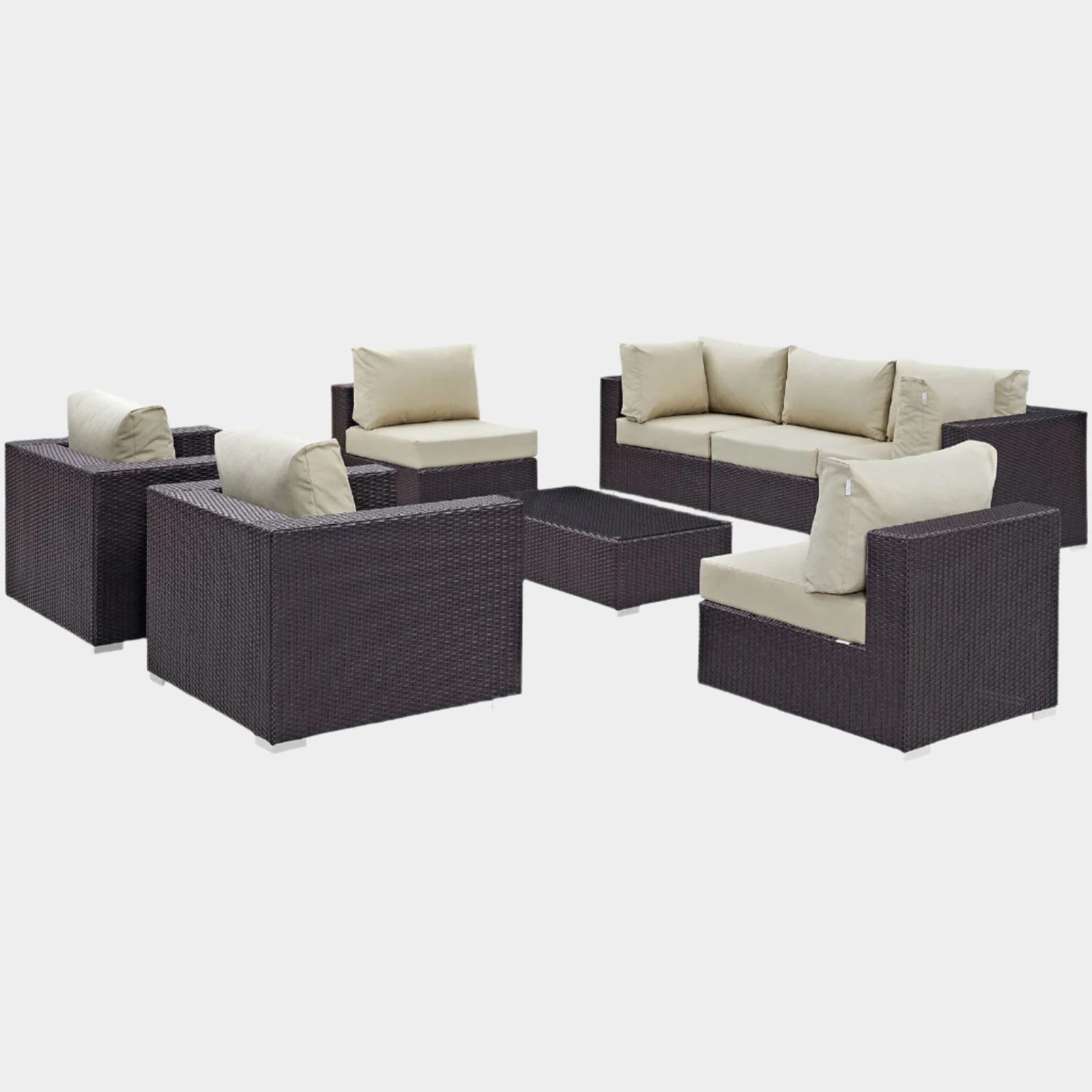 Convene 8 Piece Outdoor Patio Sectional Set