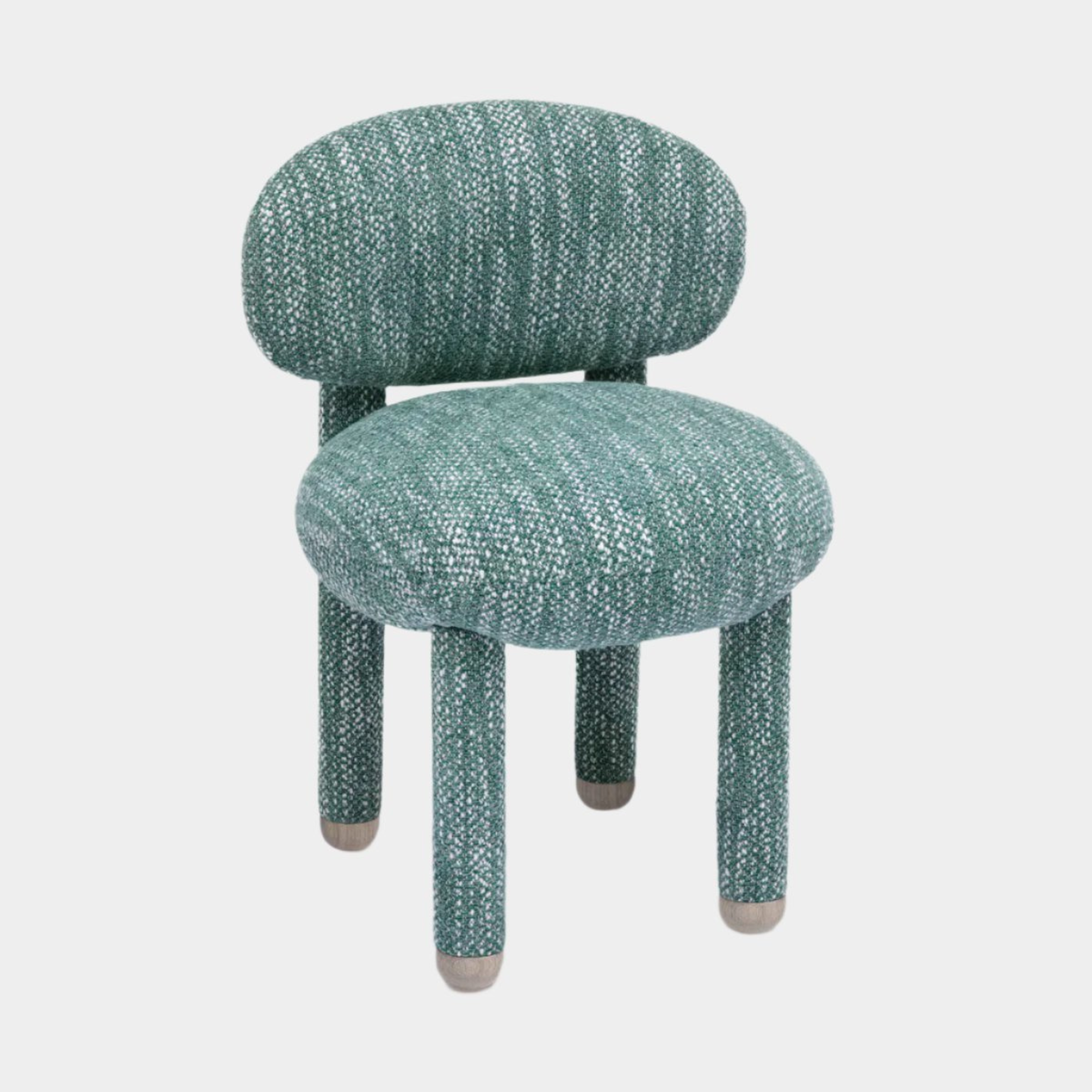 Manu Teal Nubby Performance Fabric Side Chair