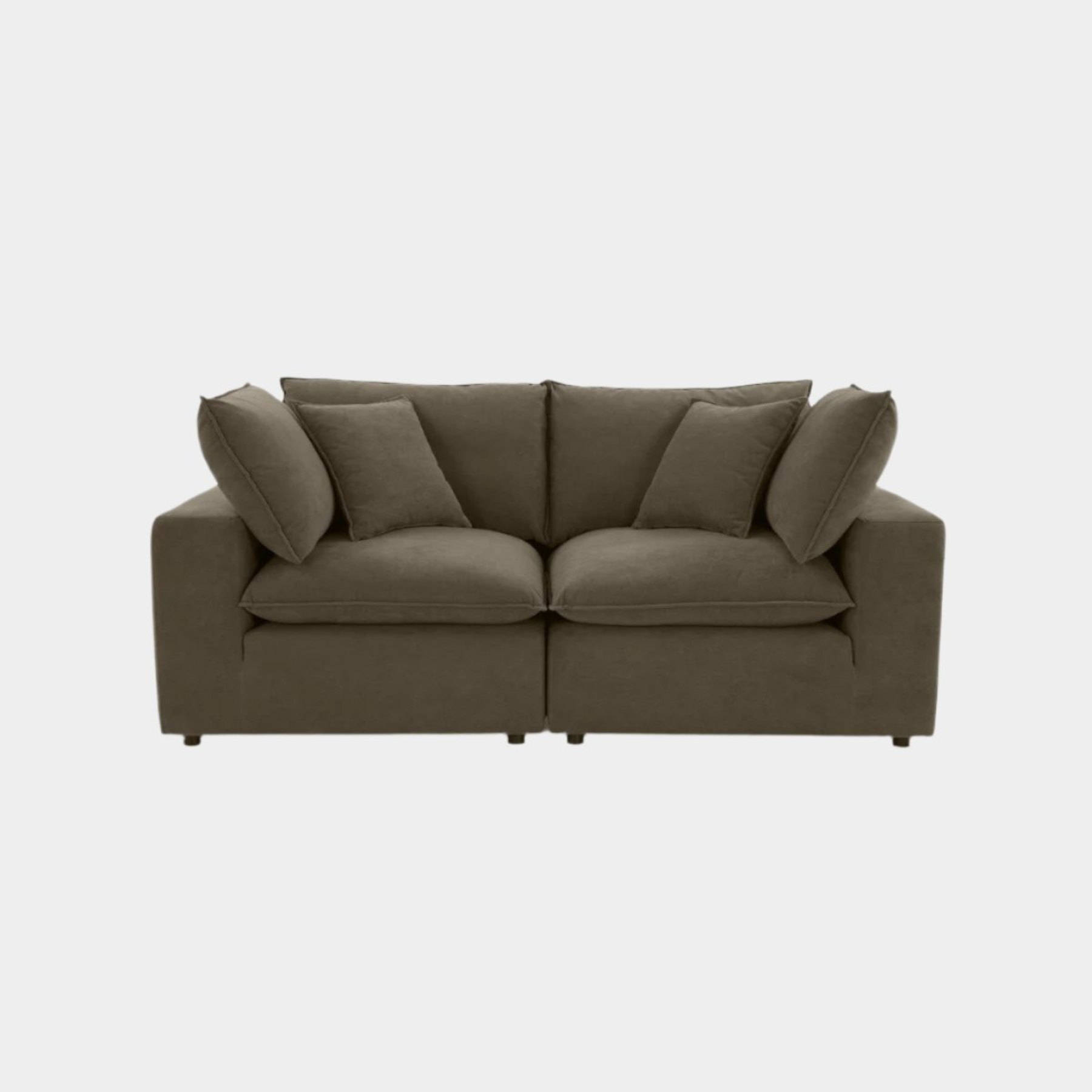 Cali Chocolate Brown Performance Velvet Loveseat