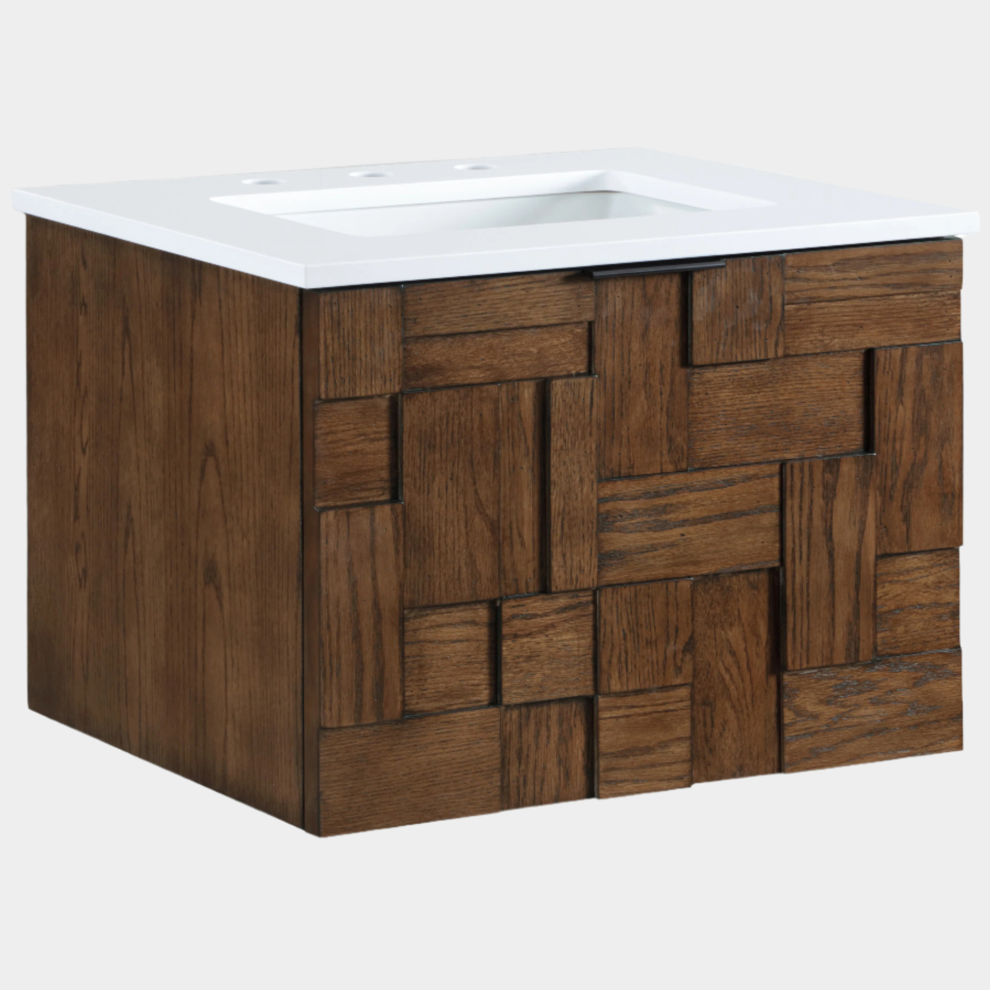 Meuble-lavabo mural pour salle de bain avec lavabo inclus