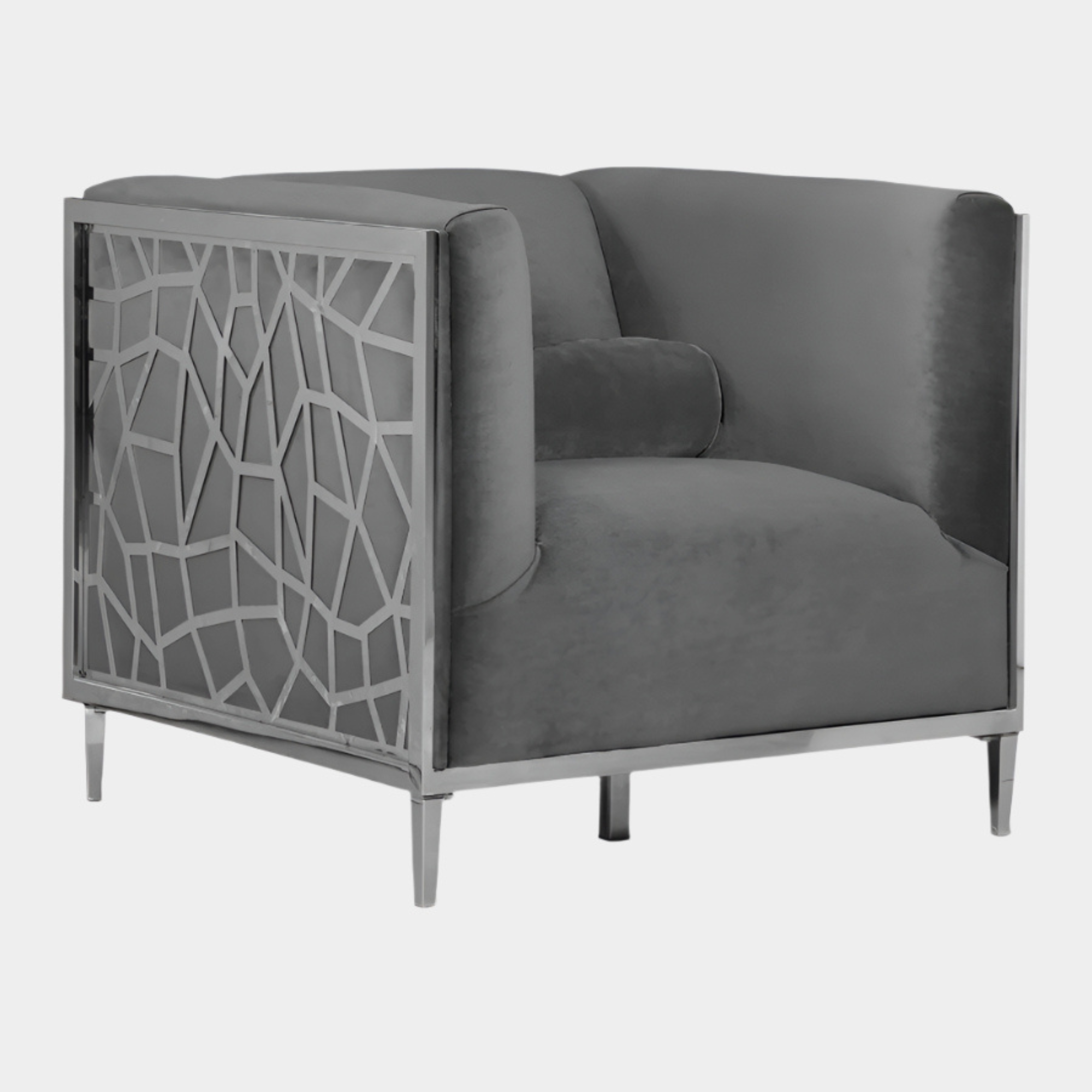 Fauteuil d'appoint rembourré en chenille Vivi 