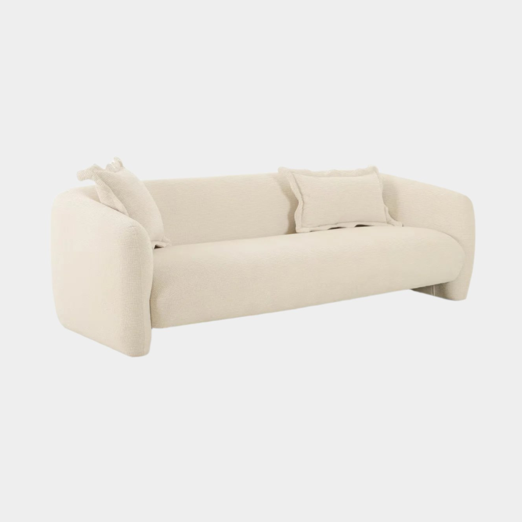 Lou Sandstone Textured Fabric Sofa