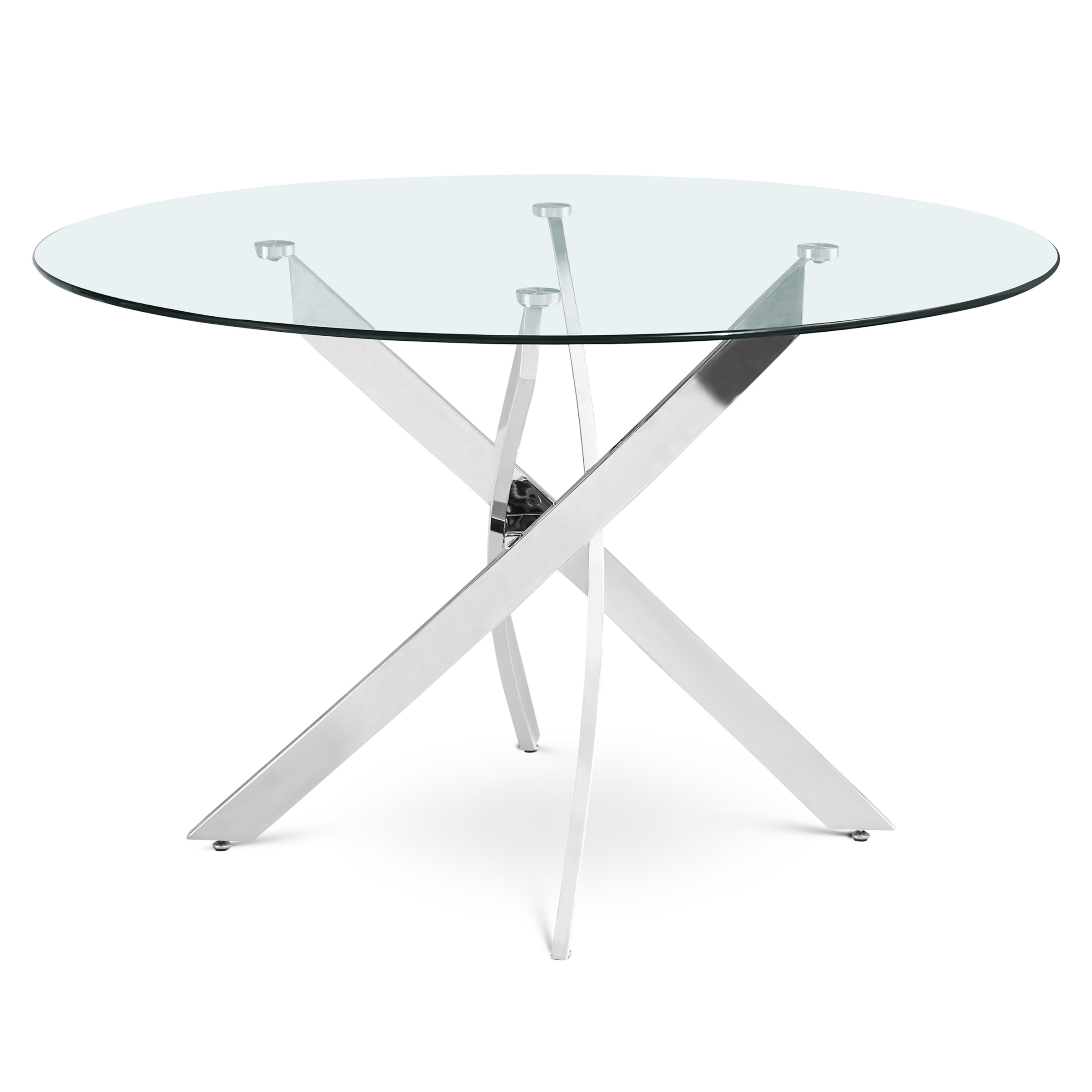 Xander Round Dining Table (Chrome)