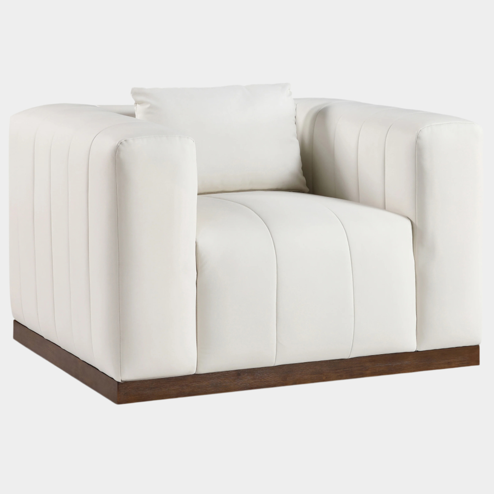 Fauteuil d'appoint rembourré en chenille Vivi 