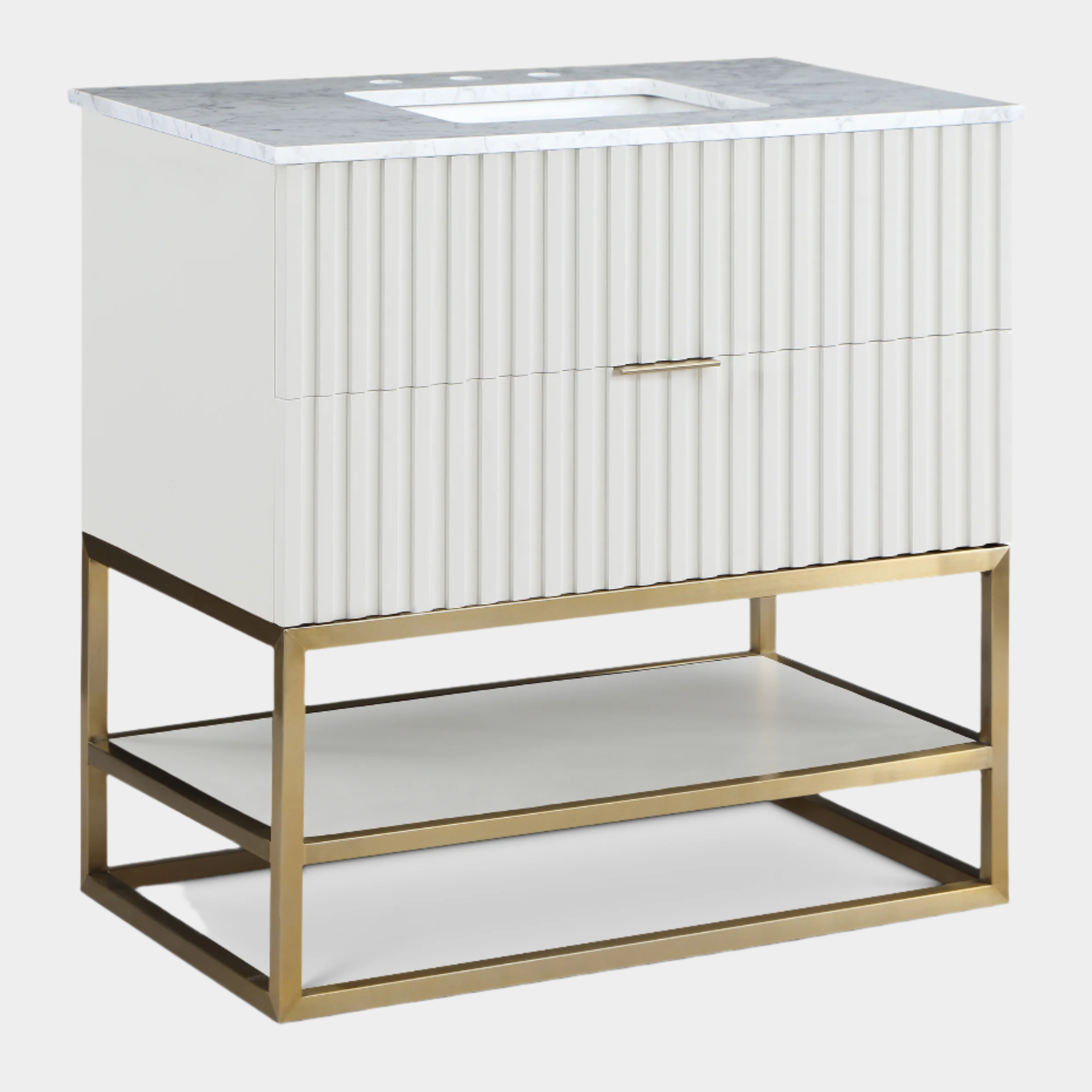 Meuble-lavabo mural pour salle de bain avec lavabo inclus