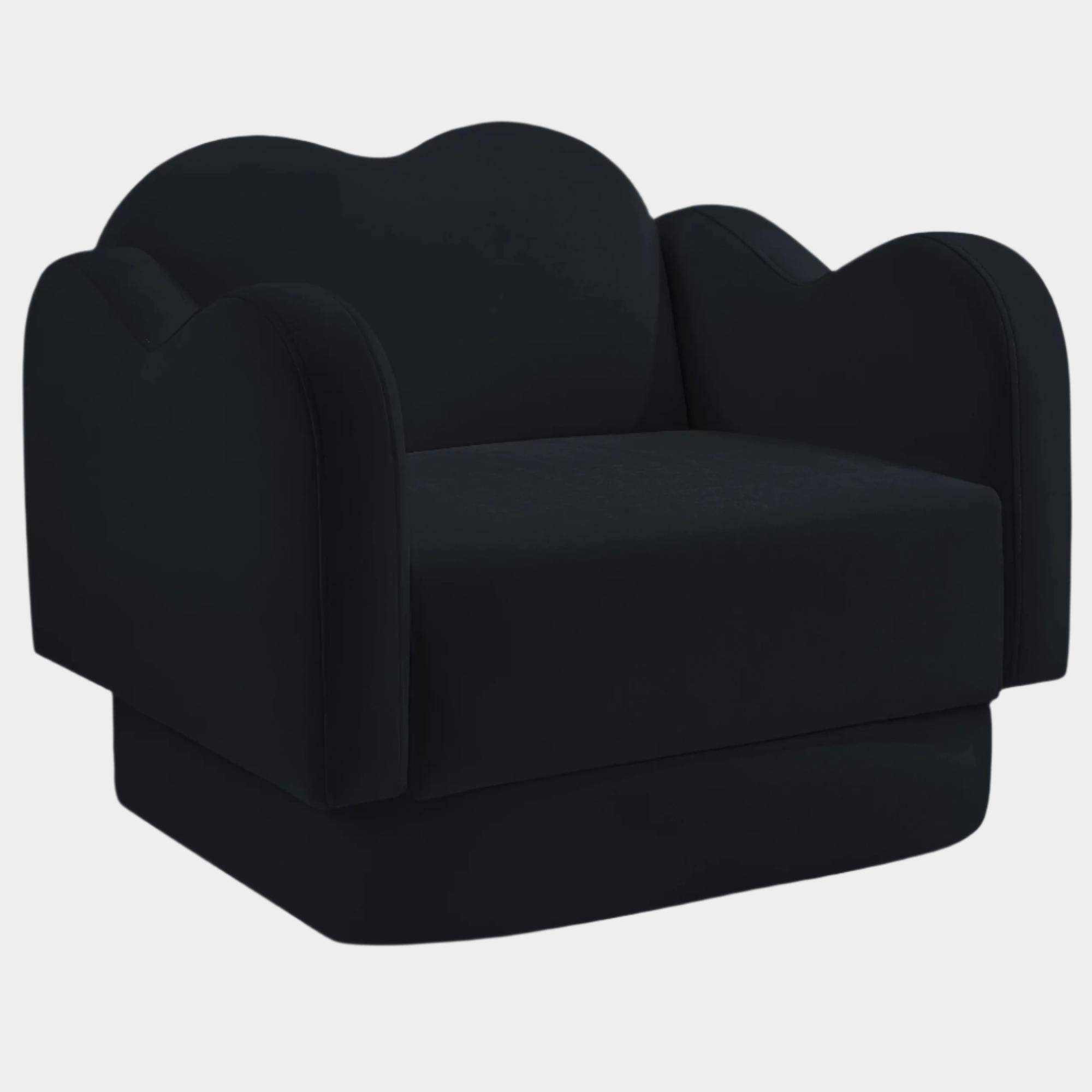 Fauteuil d'appoint rembourré en chenille Vivi 