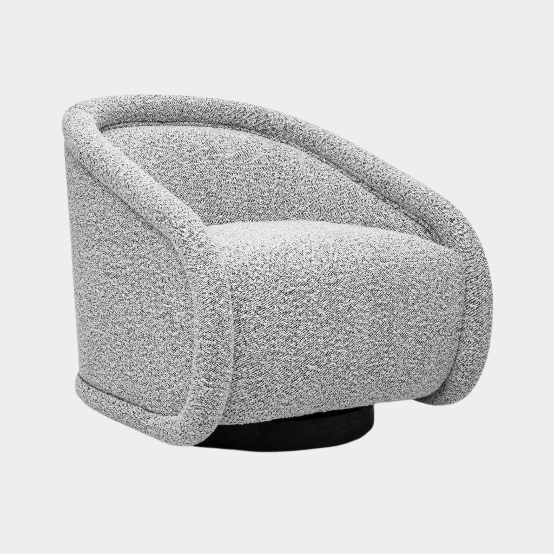 Rory Grey Boucle Swivel Chair