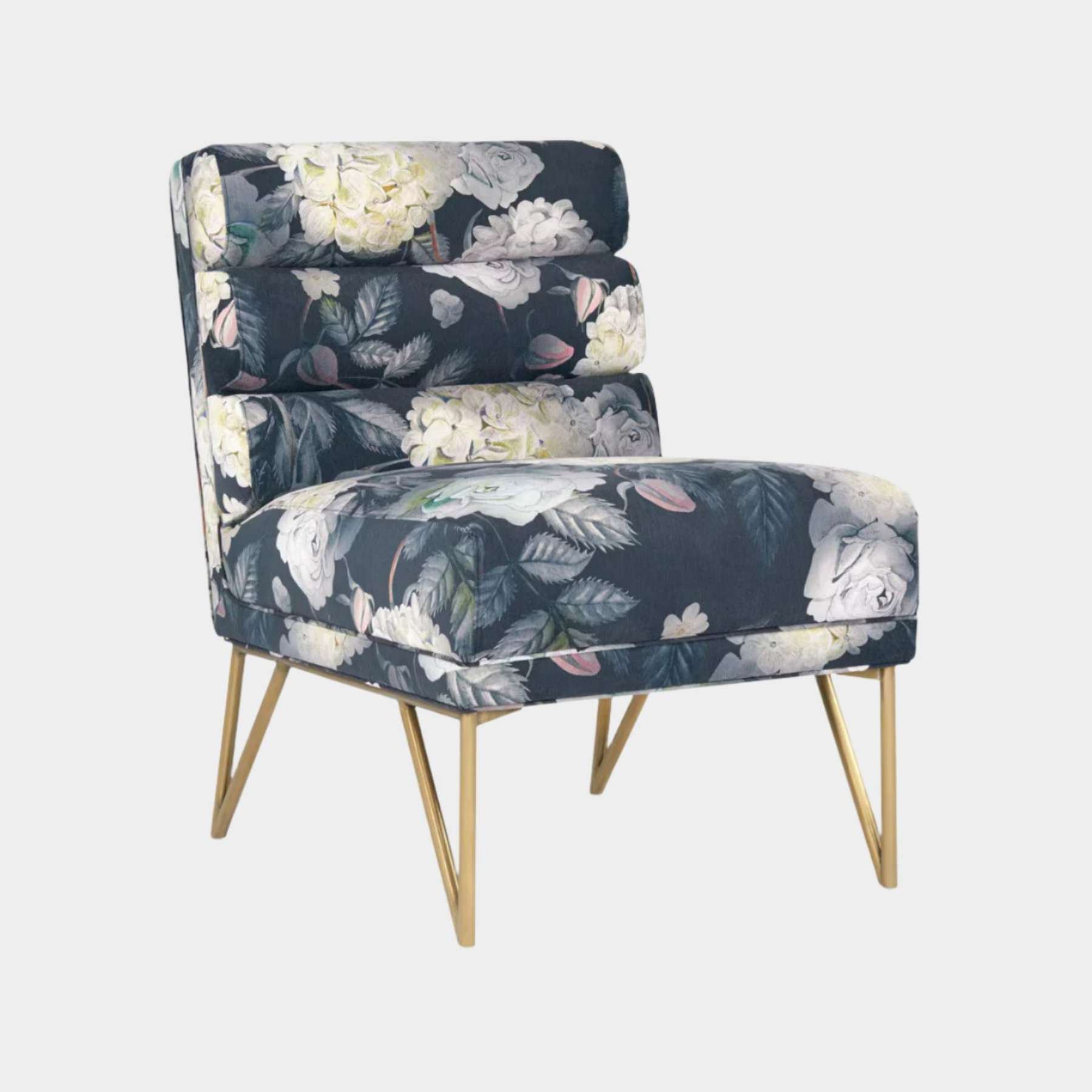 Kelly Floral Velvet Chair