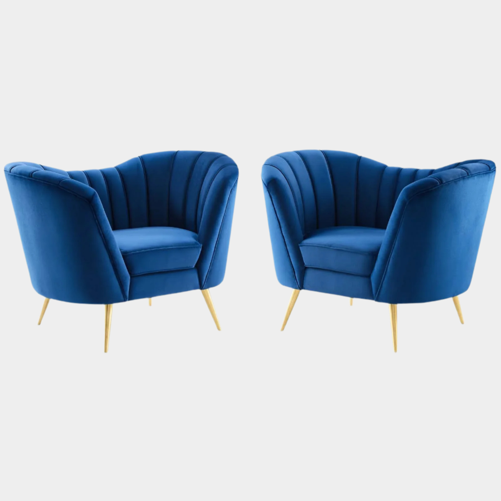 Opportunity Performance Velvet Armchair Set of 2