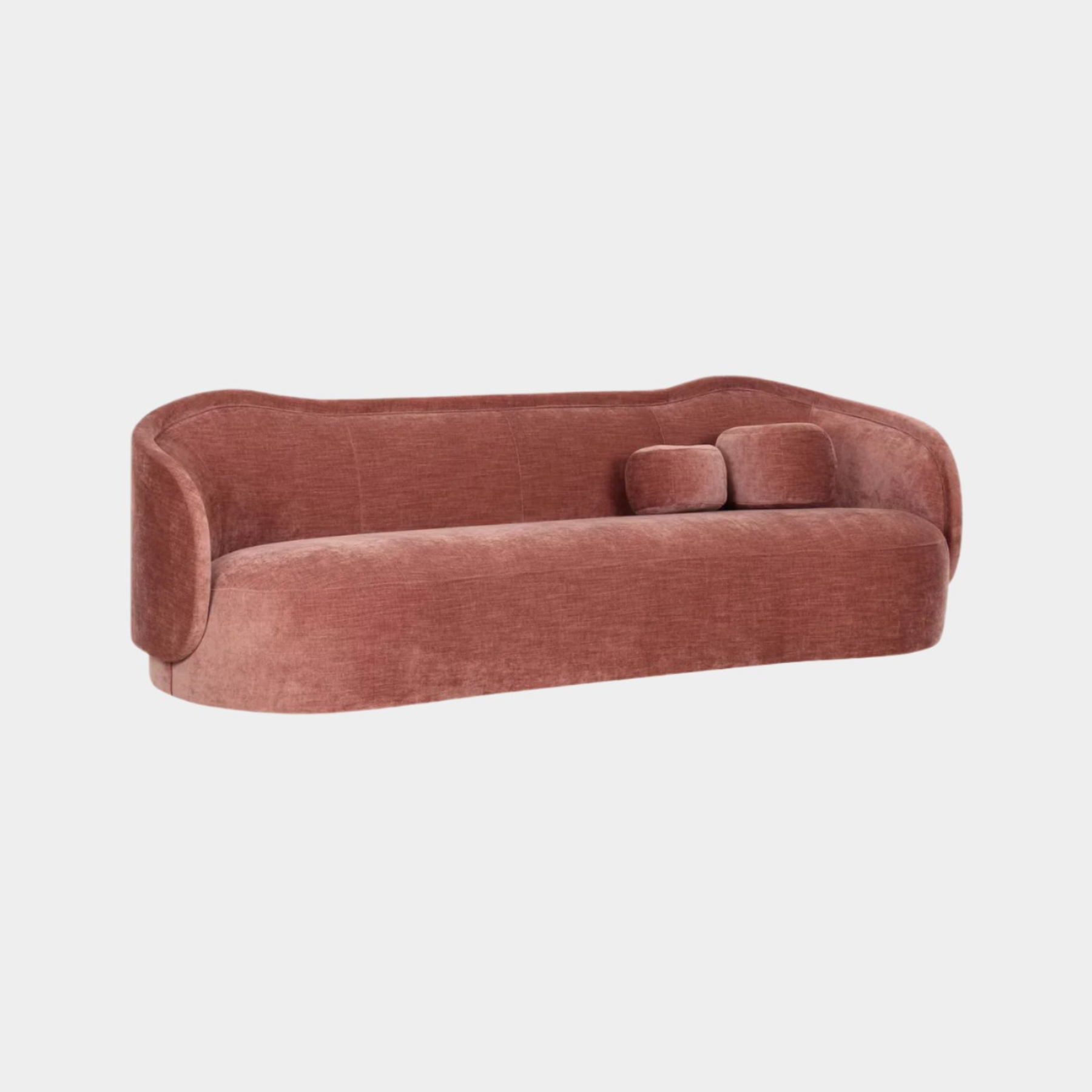 Circe Mauve Textured Velvet Sofa