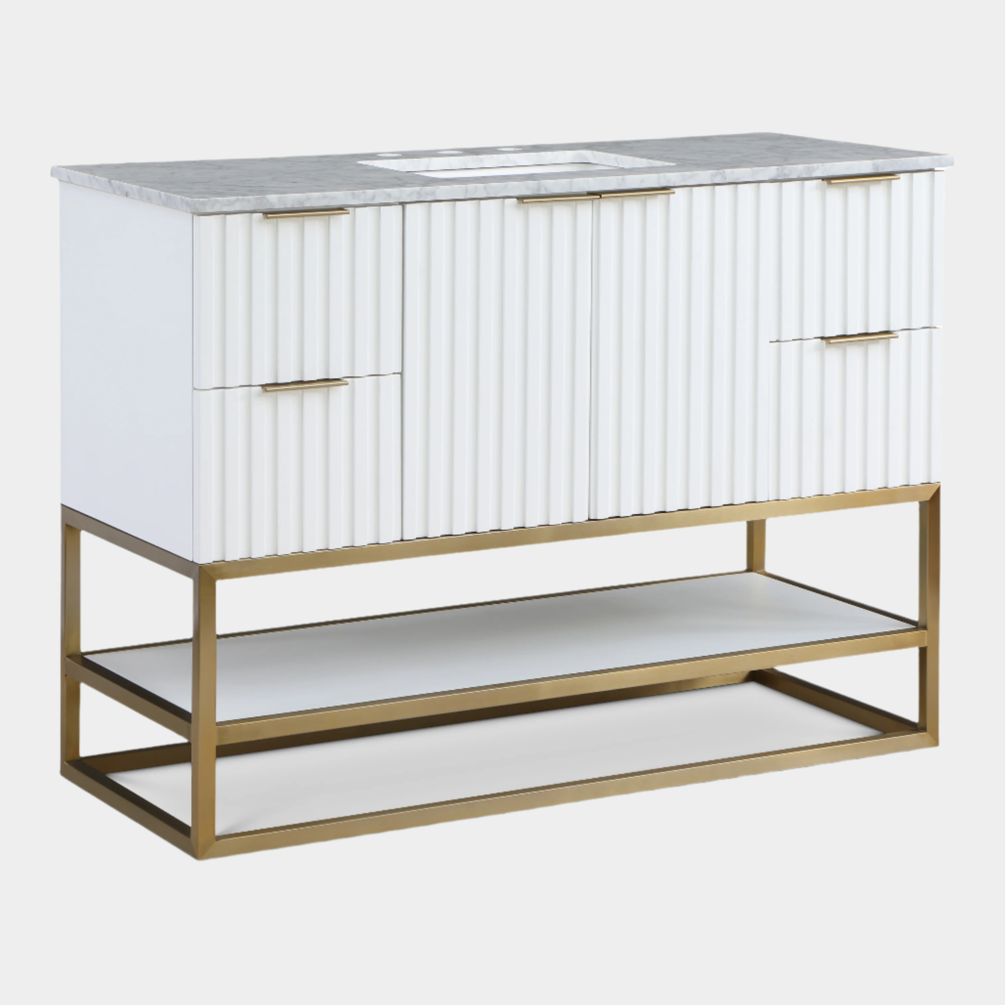 Meuble-lavabo mural pour salle de bain avec lavabo inclus